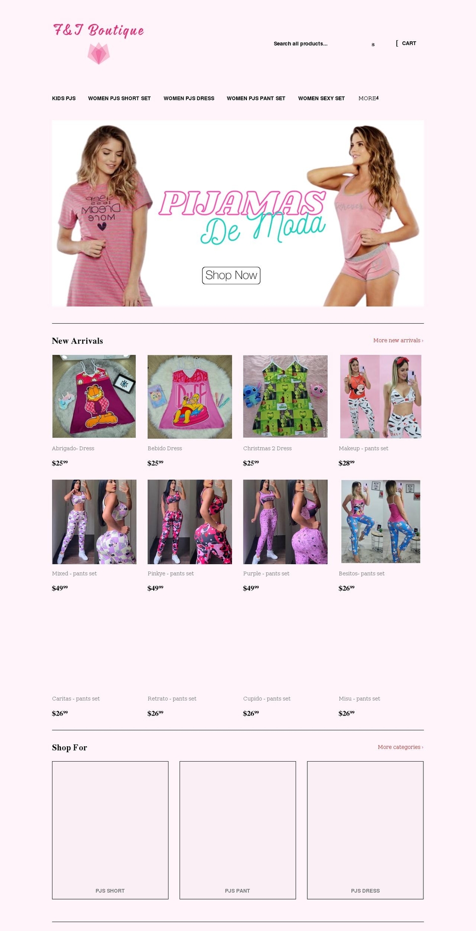 fjboutiqueonline.com shopify website screenshot