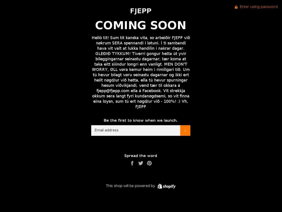 fjepp.com — Shopify storefront screenshot