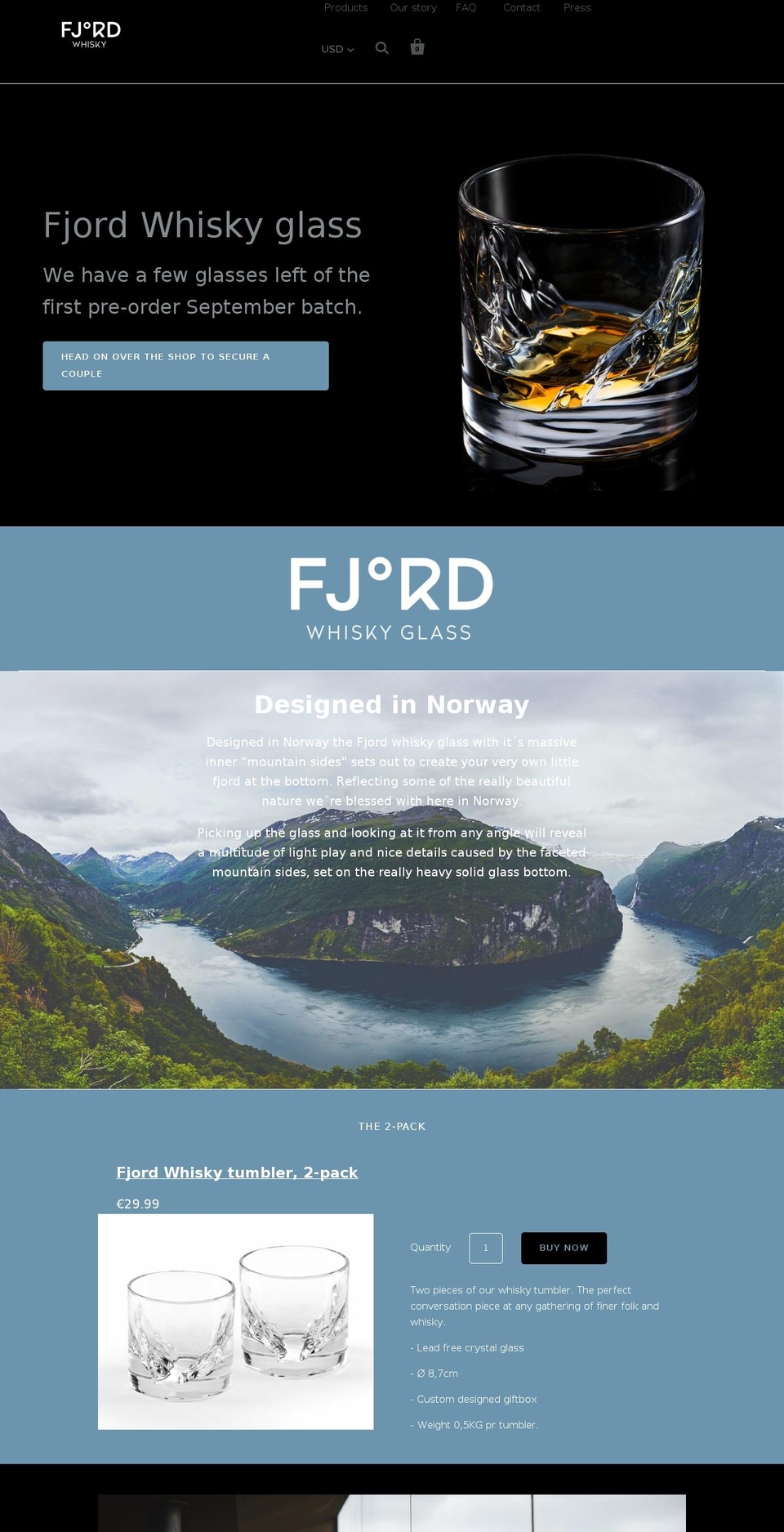 fjordwhisky.com — Shopify storefront screenshot