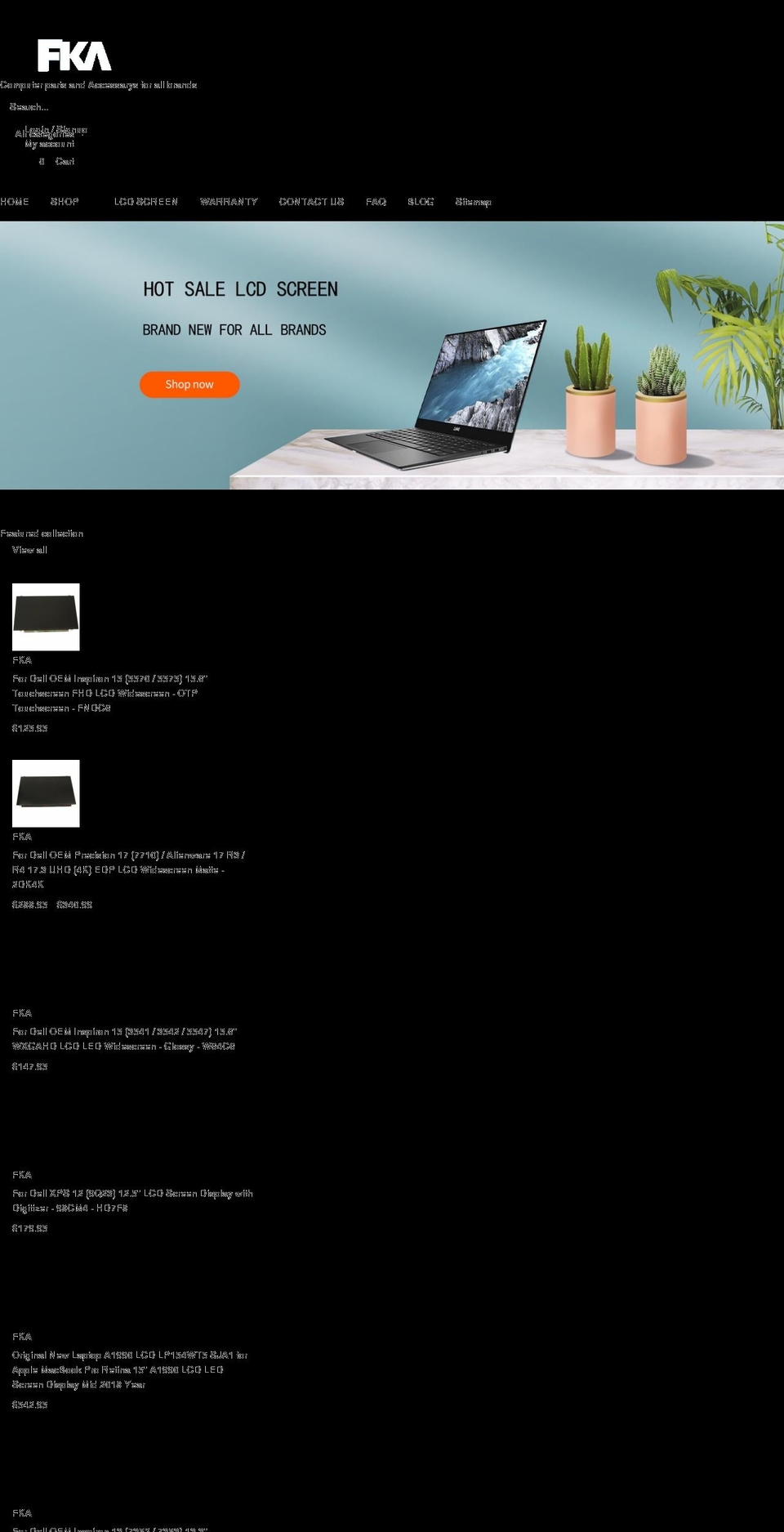 fkapowersupply.com shopify website screenshot