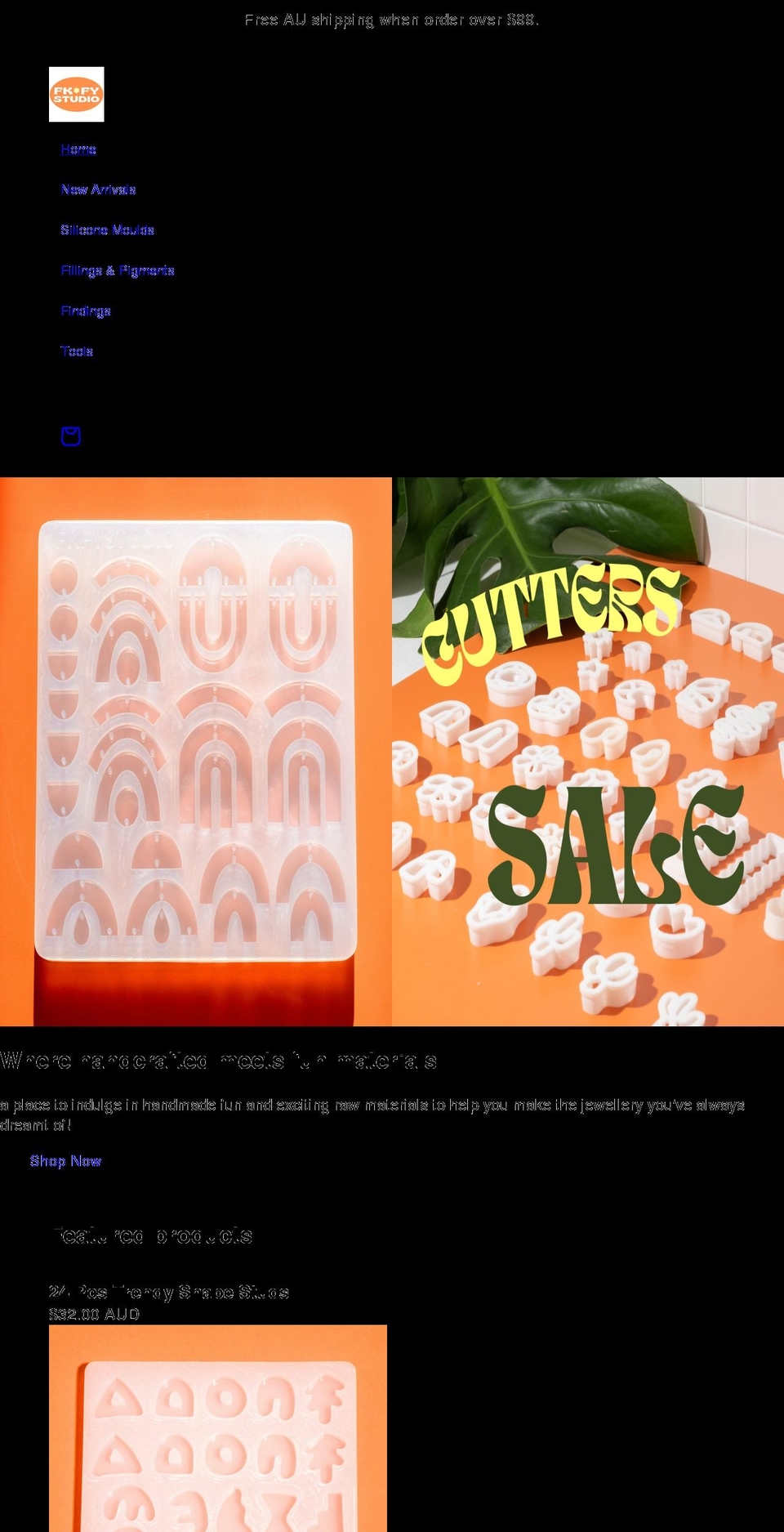 fkfystudio.com shopify website screenshot