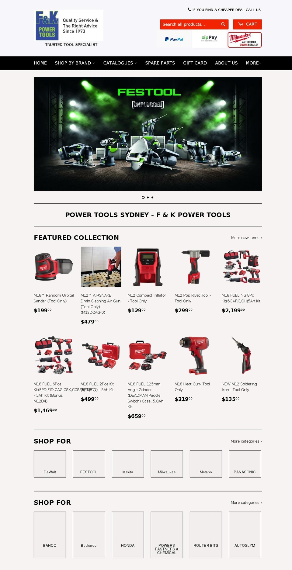 fktools.com.au shopify website screenshot