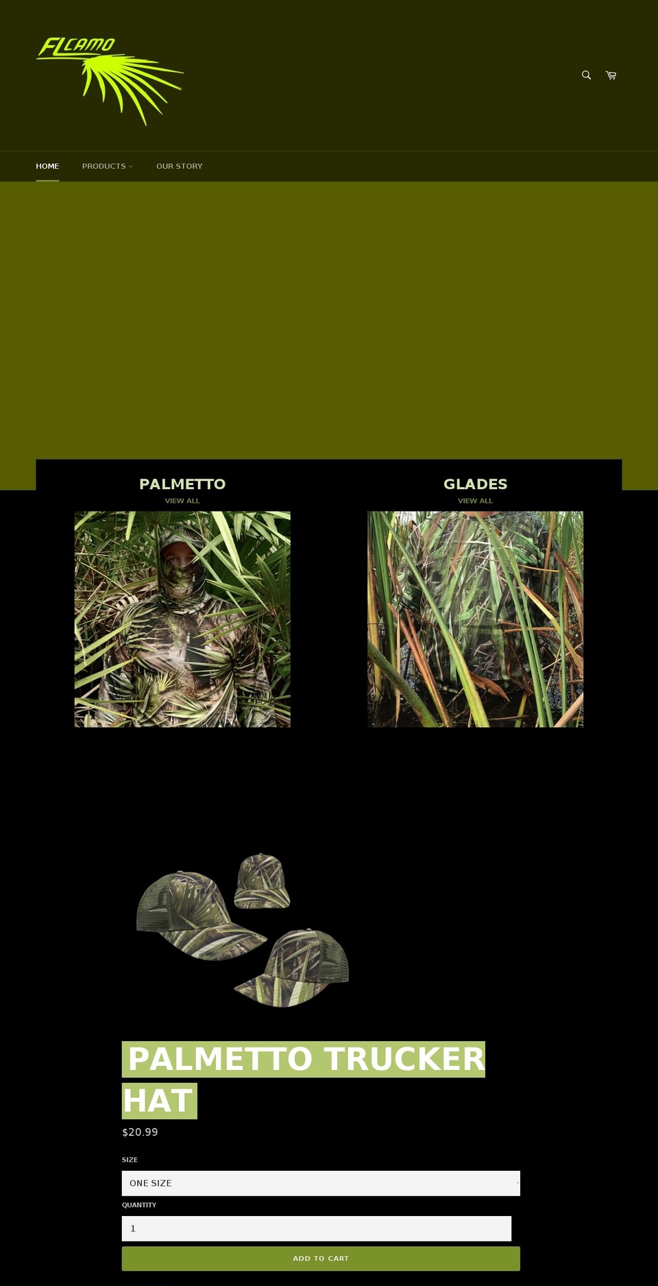fl-camo.com shopify website screenshot