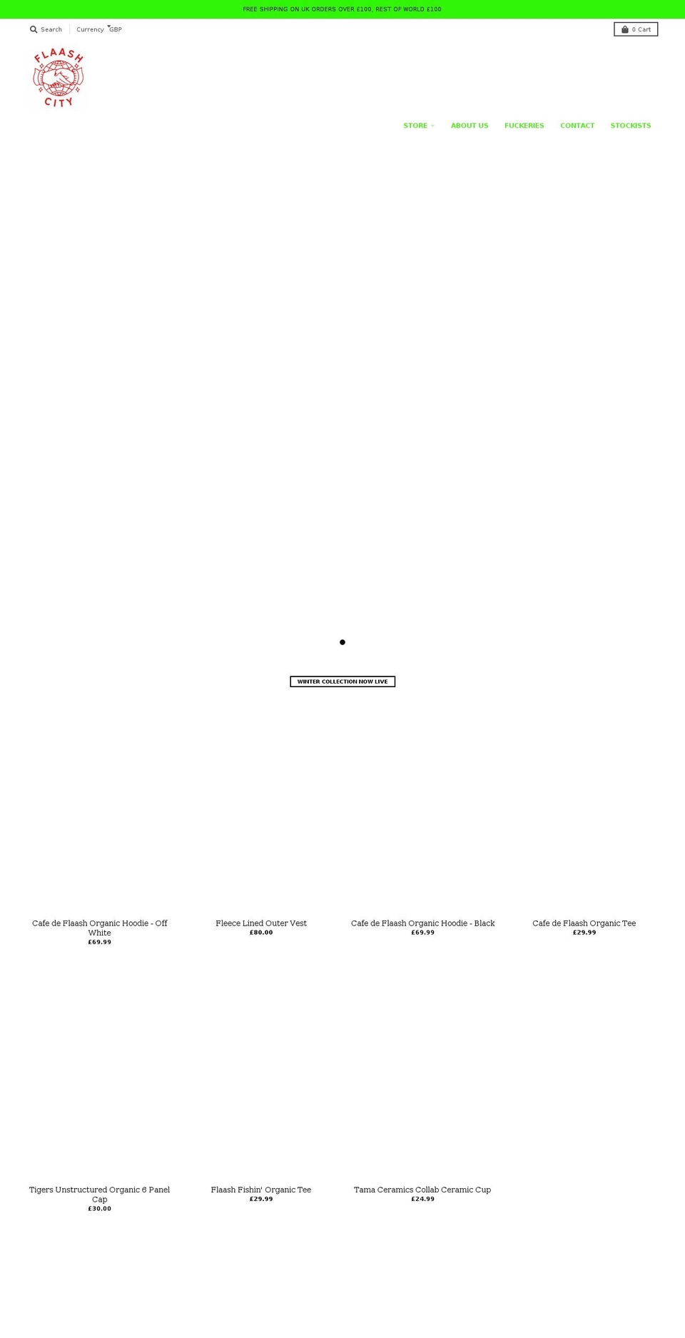 flaashapparel.com shopify website screenshot