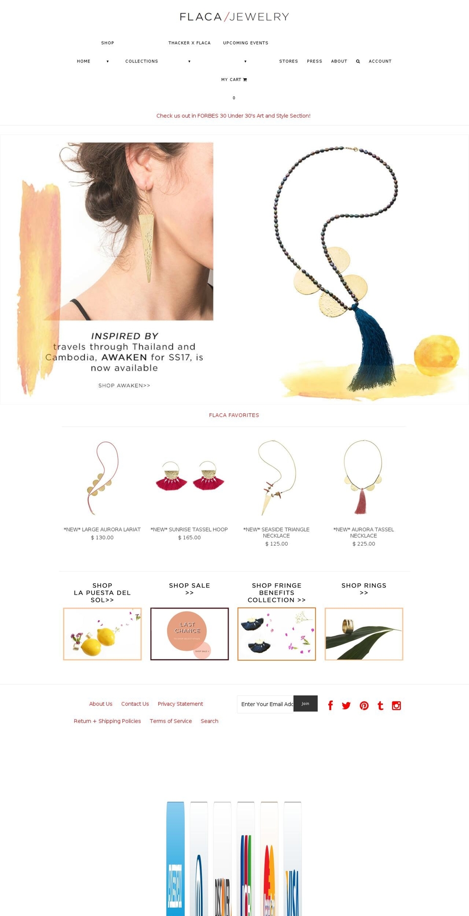 flacajewelry.com shopify website screenshot