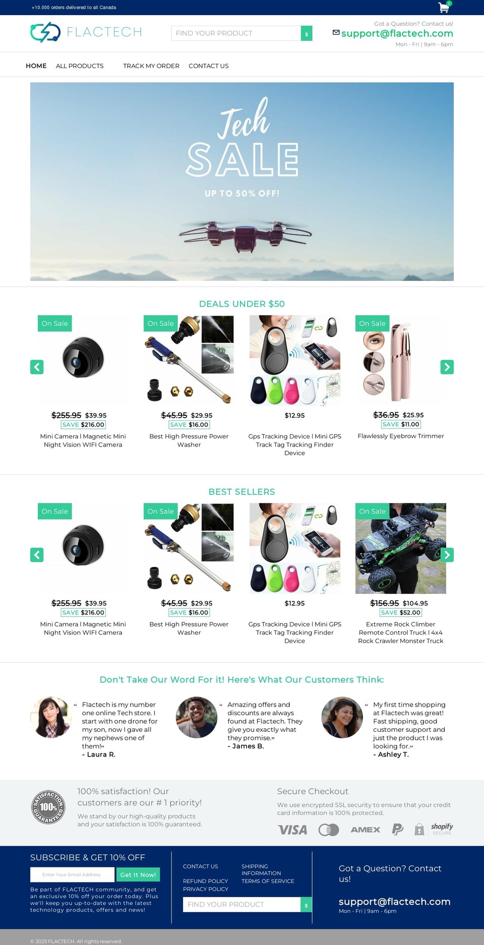 flactech.com shopify website screenshot