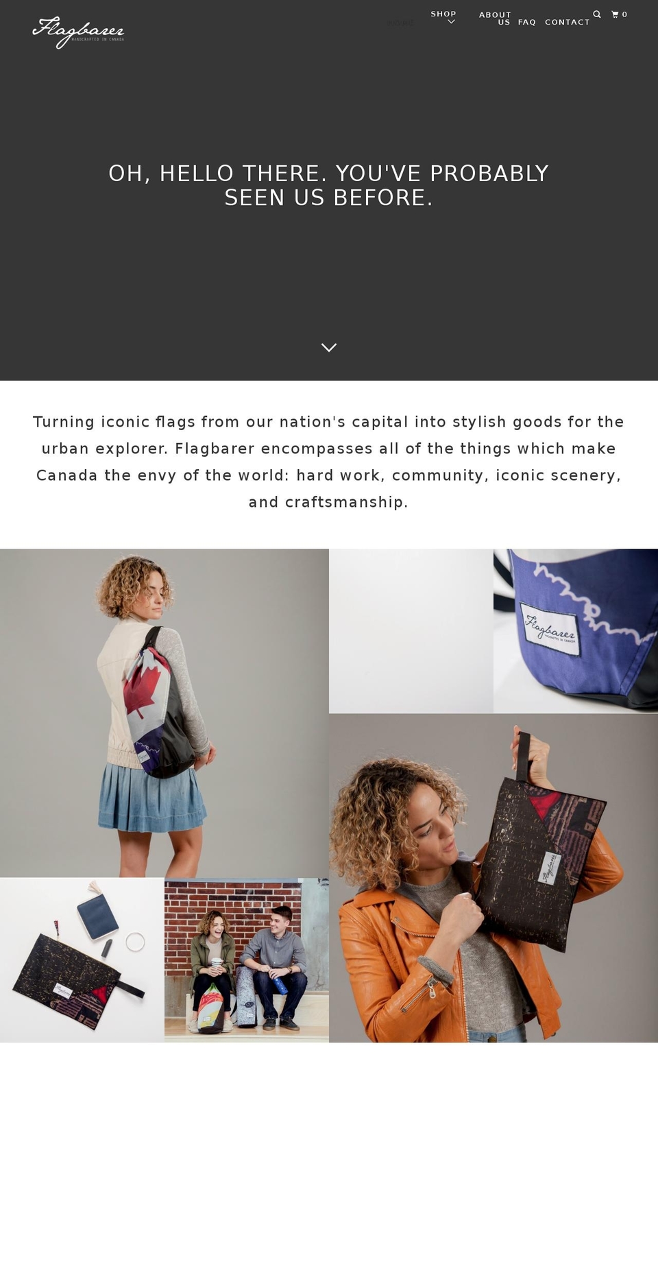 flagbarer.ca shopify website screenshot