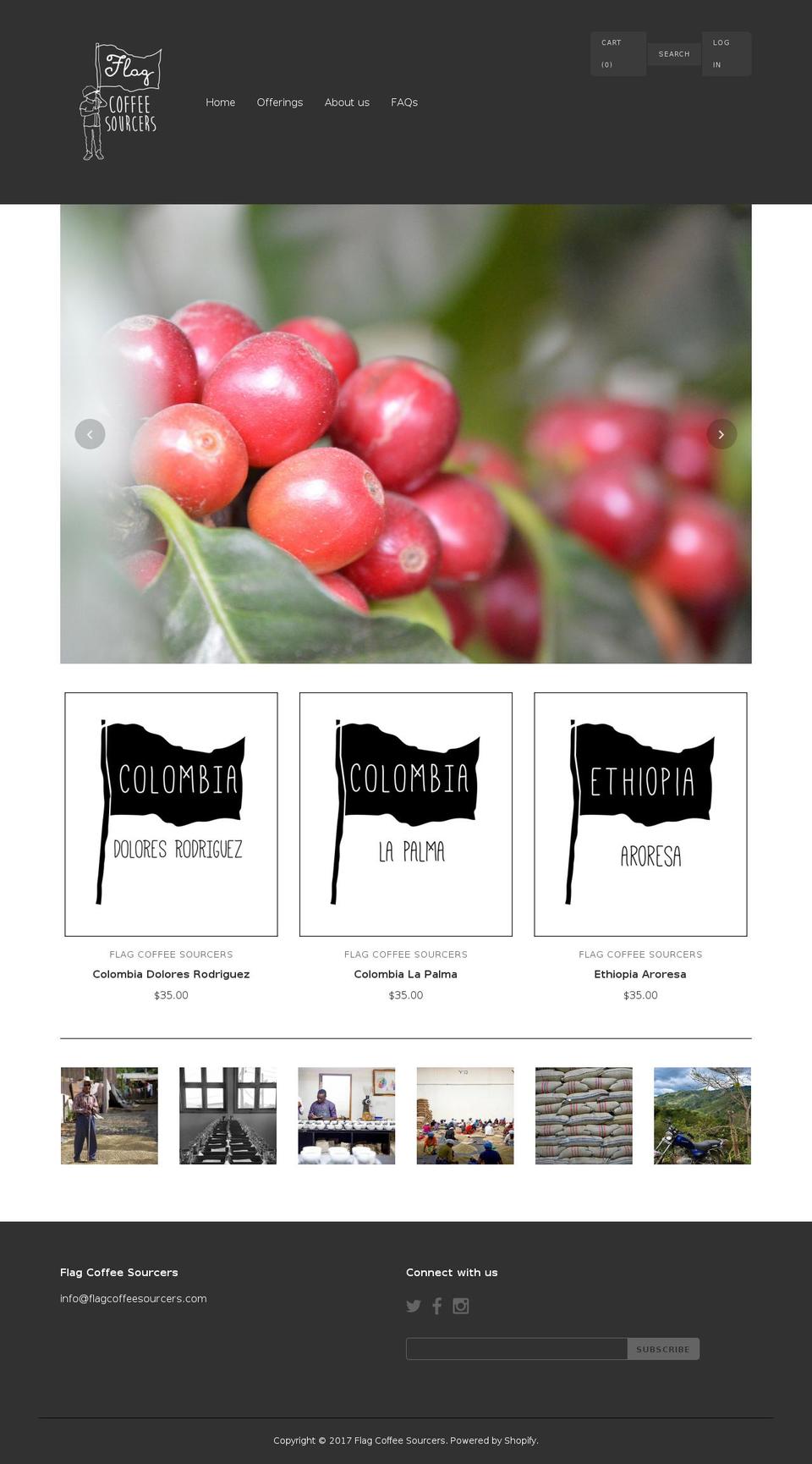 flagcoffeesourcers.com shopify website screenshot