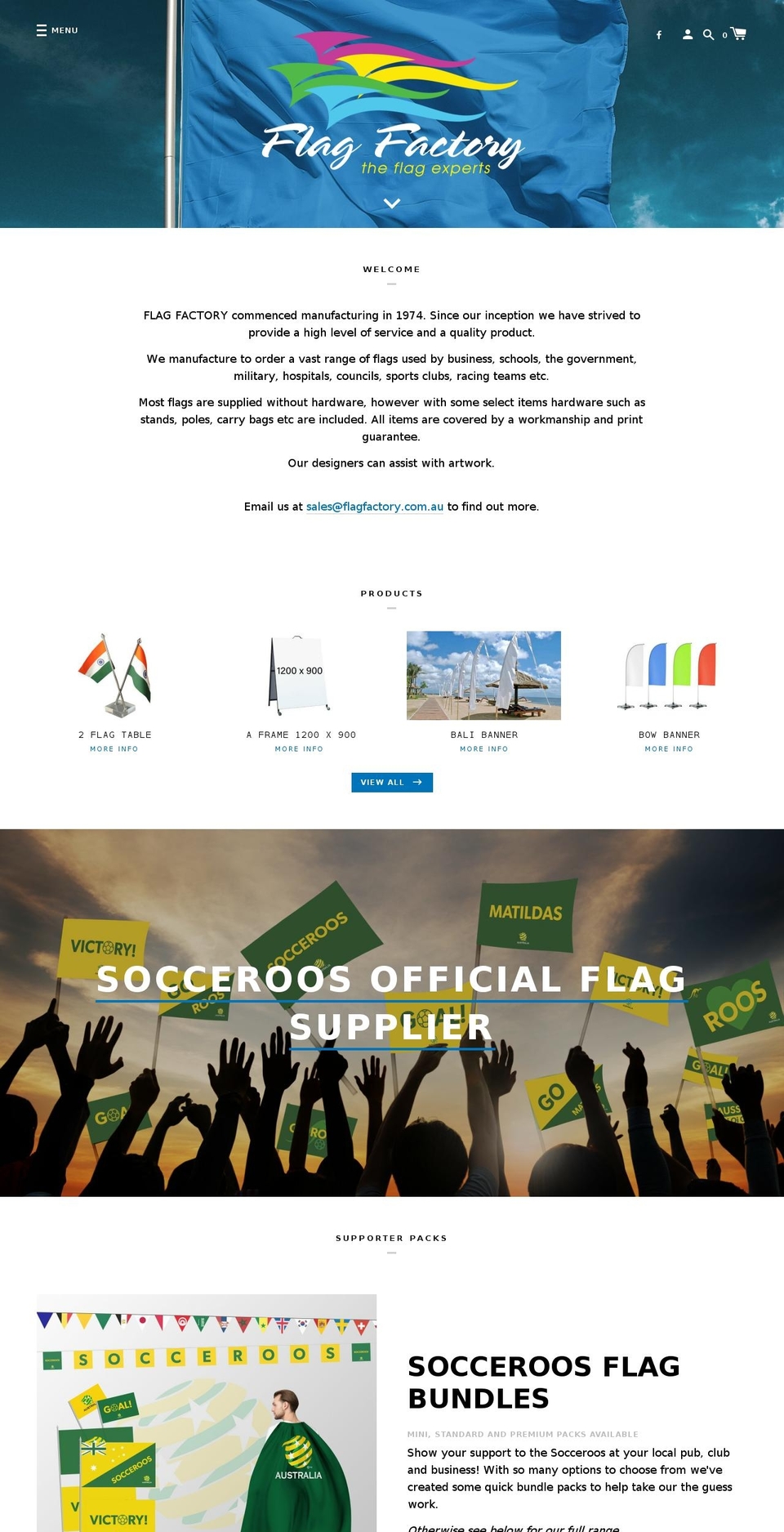 flagfactory.com.au shopify website screenshot