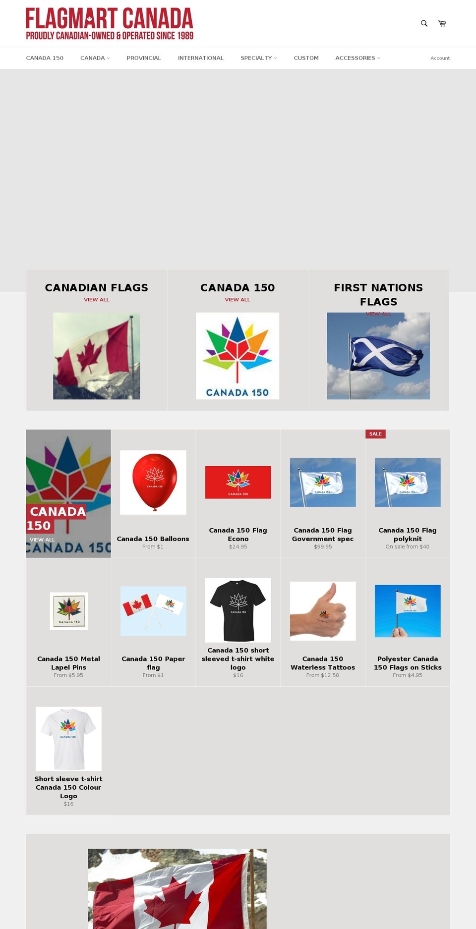 flagmartcanada.com shopify website screenshot