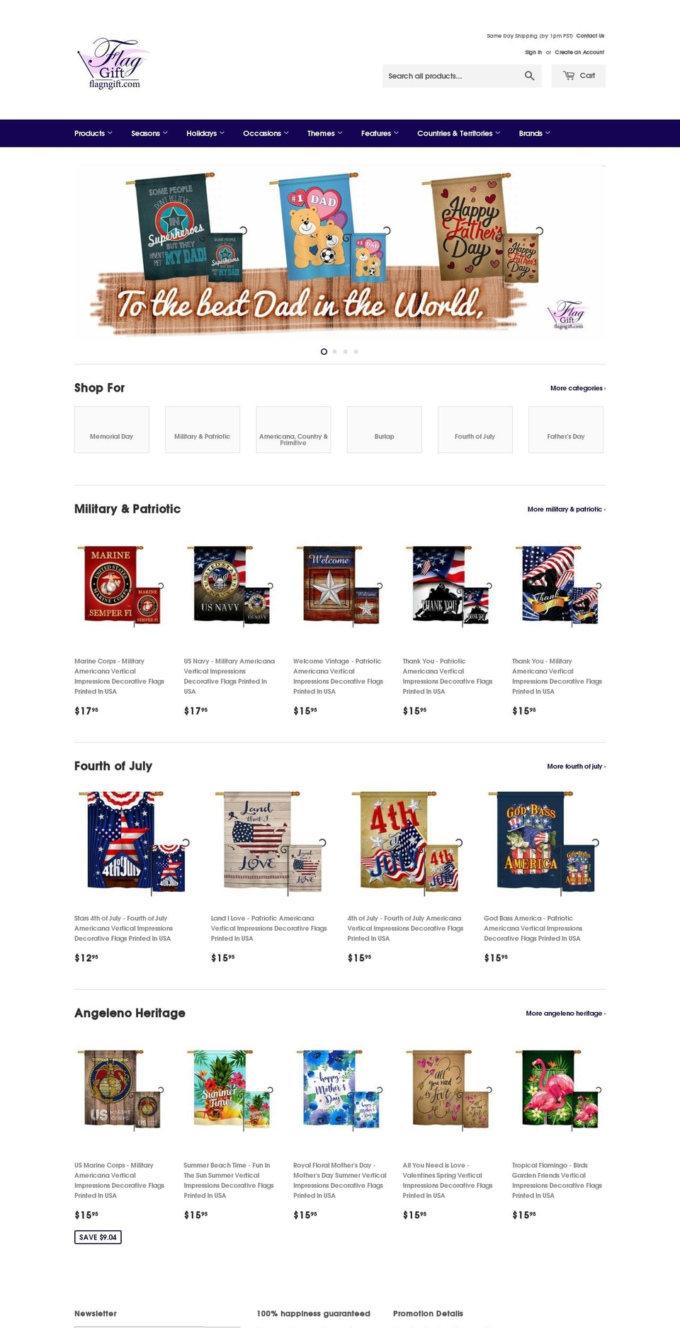 flagngift.com — Shopify storefront screenshot