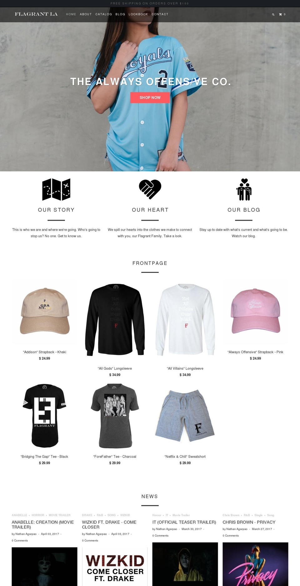 flagrantla.com shopify website screenshot