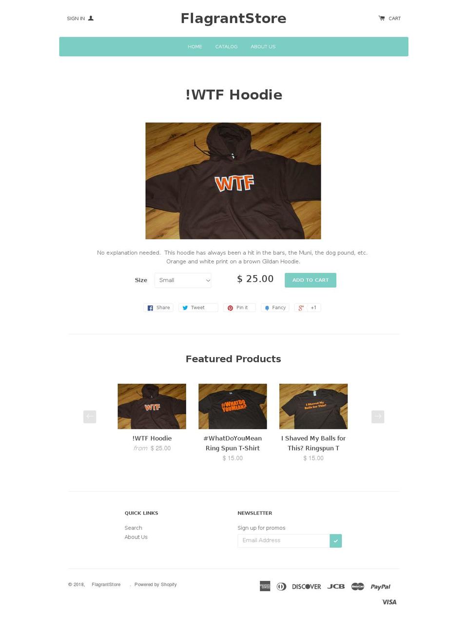 flagrantstore.com — Shopify storefront screenshot