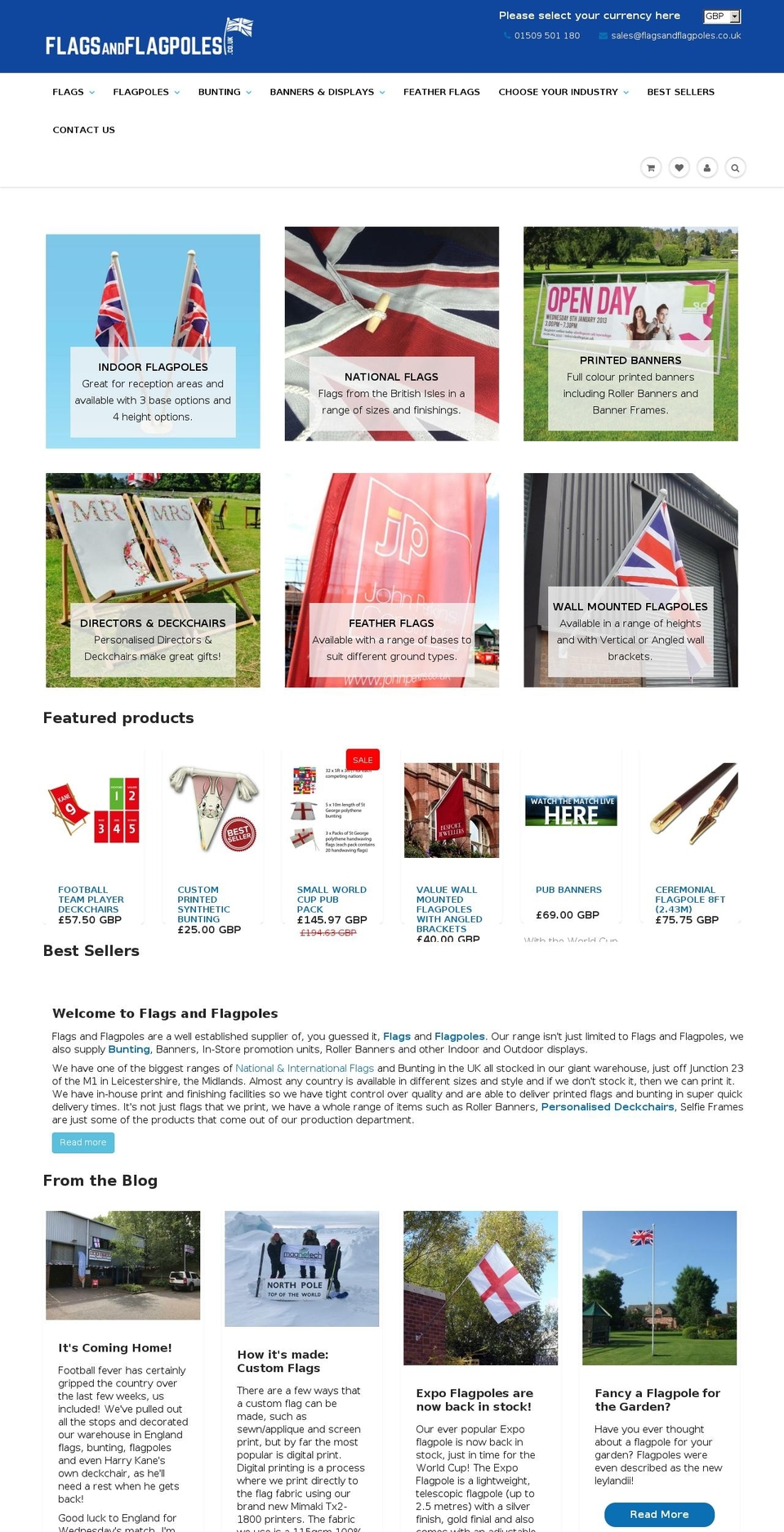 flagsandflagpoles.biz shopify website screenshot