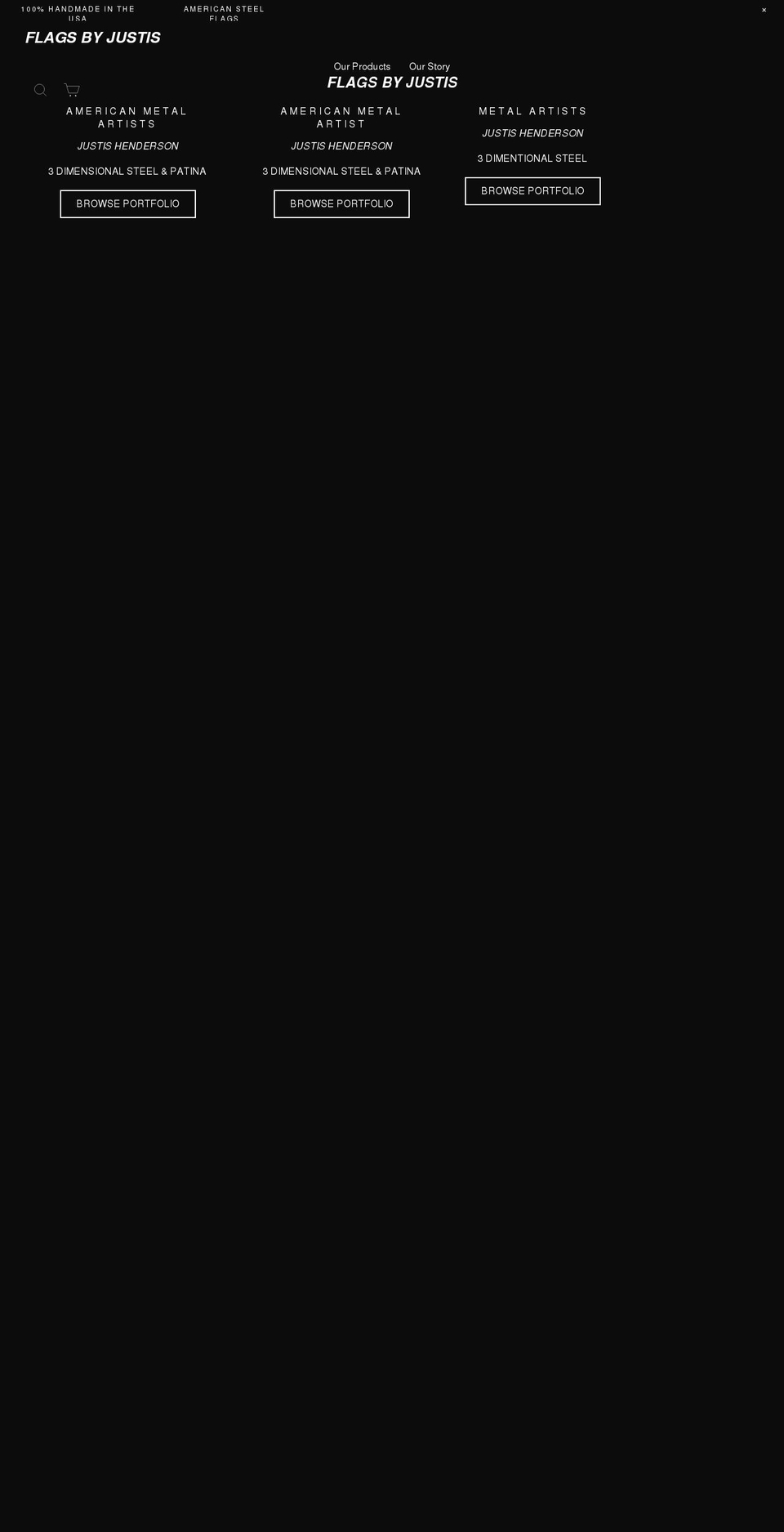 flagsbyjustis.com shopify website screenshot