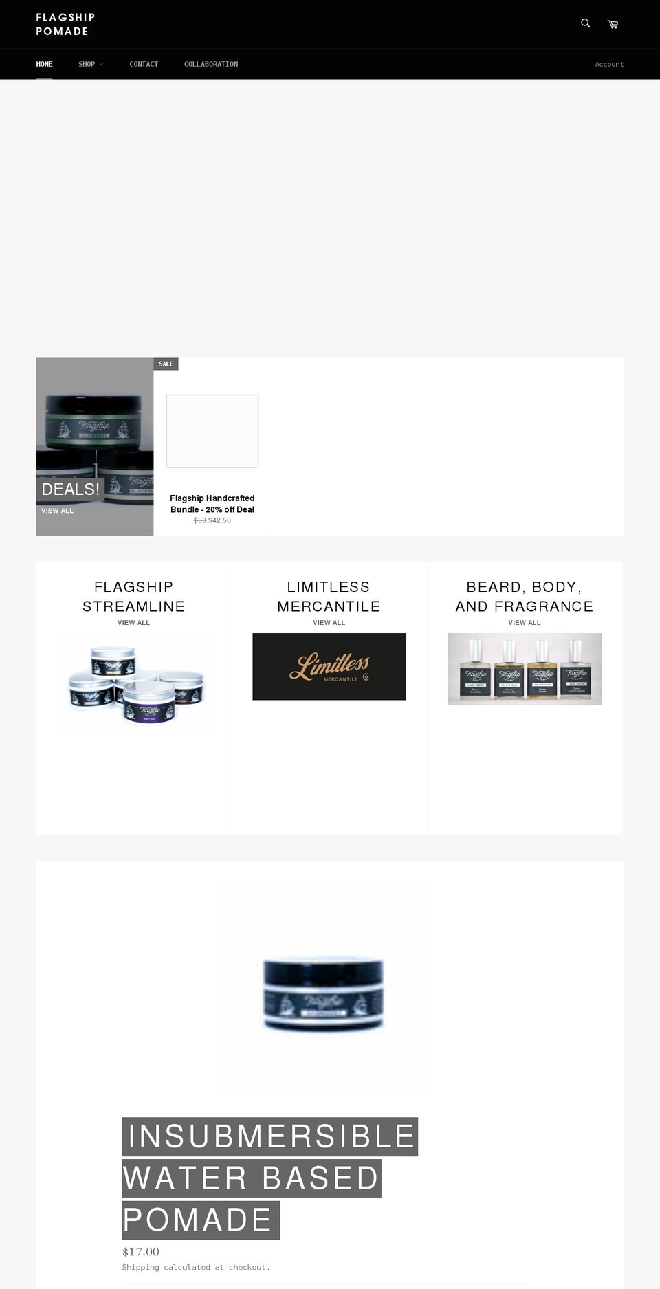 flagshippomade.com shopify website screenshot