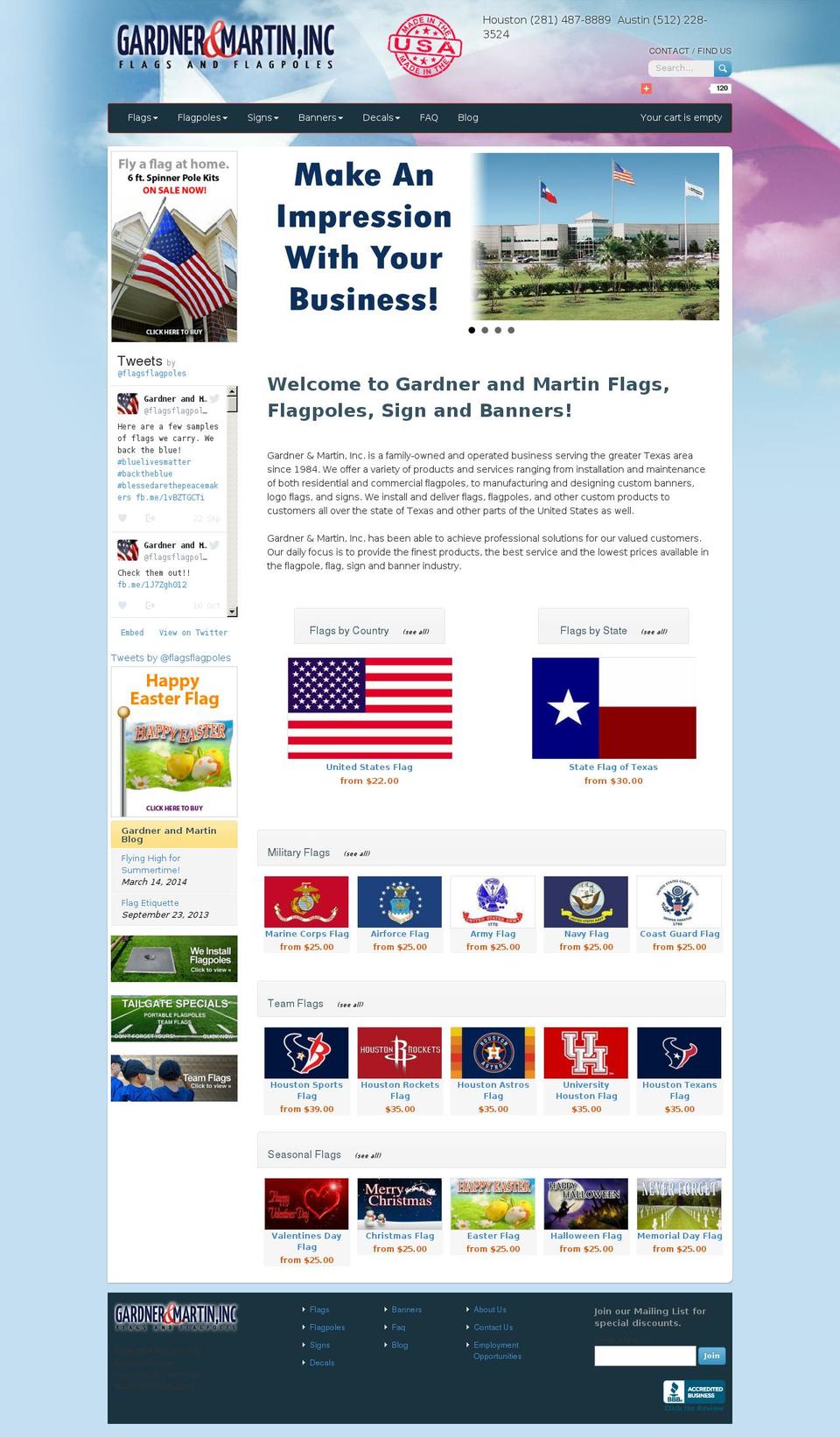 G\u0026M Responsive AlexanderWaldrop Shopify theme site example flagsofhouston.com