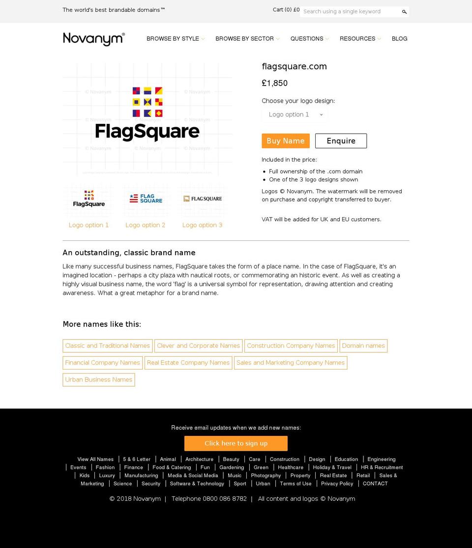 flagsquare.com — Shopify storefront screenshot