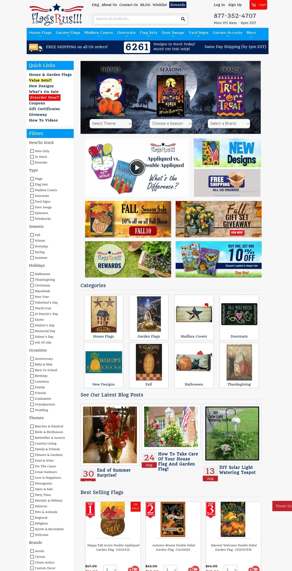 Flagsrus Shopify theme site example flagsrus.com