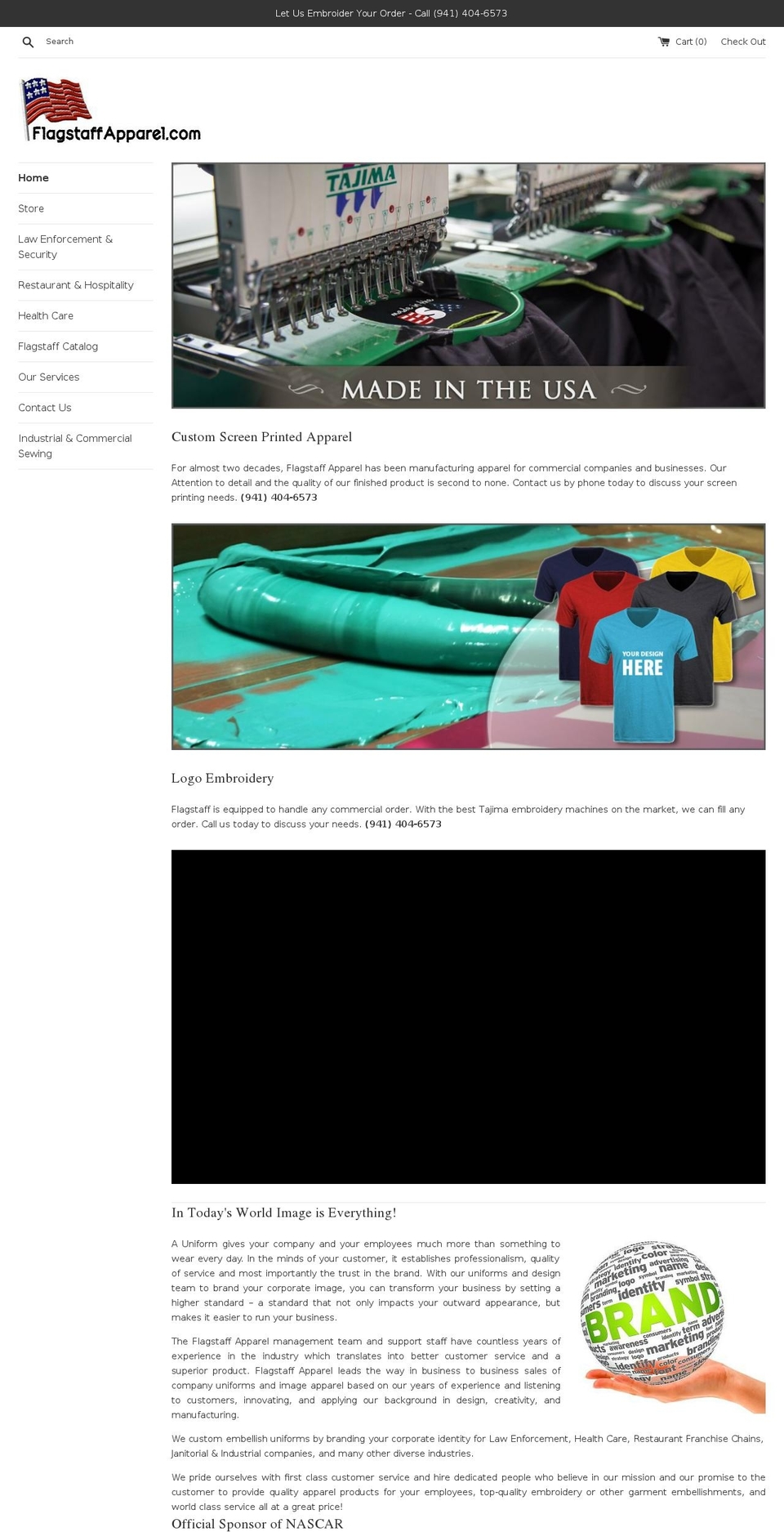 flagstaffapparel.com — Shopify storefront screenshot