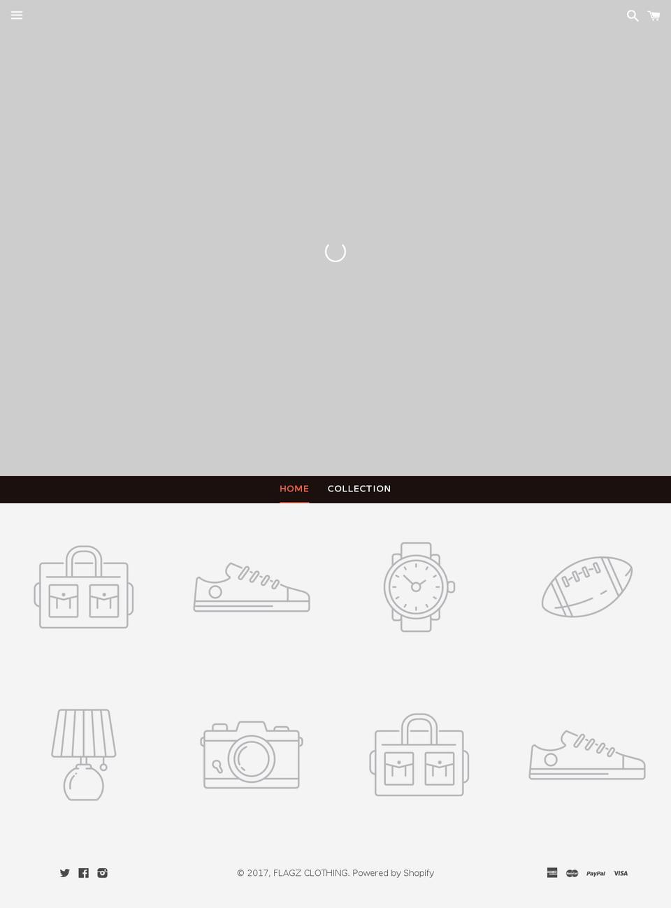 flagzclothing.com shopify website screenshot