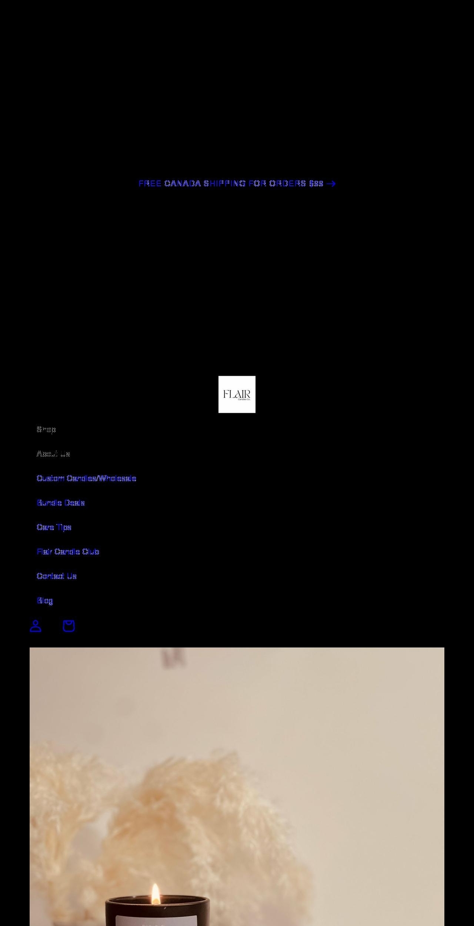 flaircandlesco.com shopify website screenshot