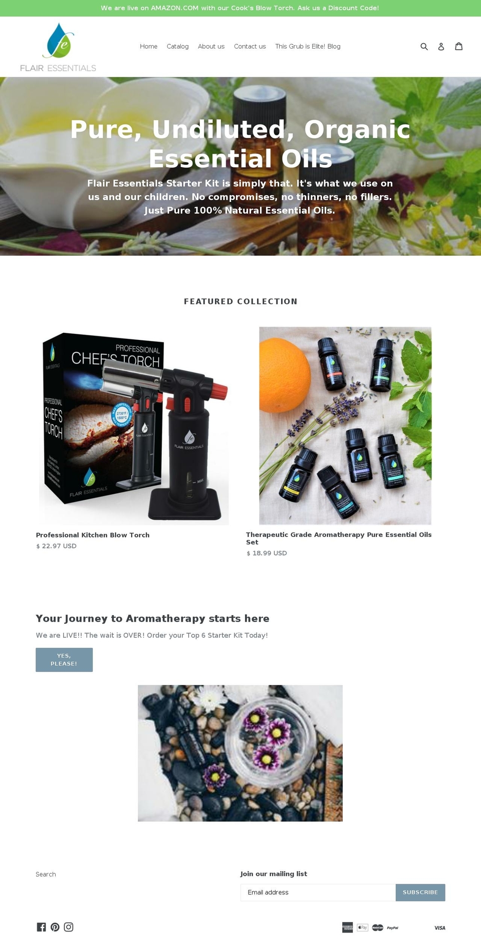 flairessentials.com shopify website screenshot