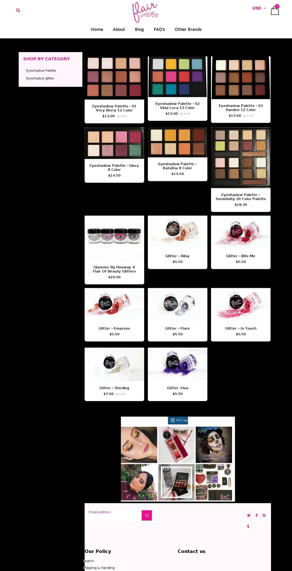flairofbeauty.com — Shopify storefront screenshot