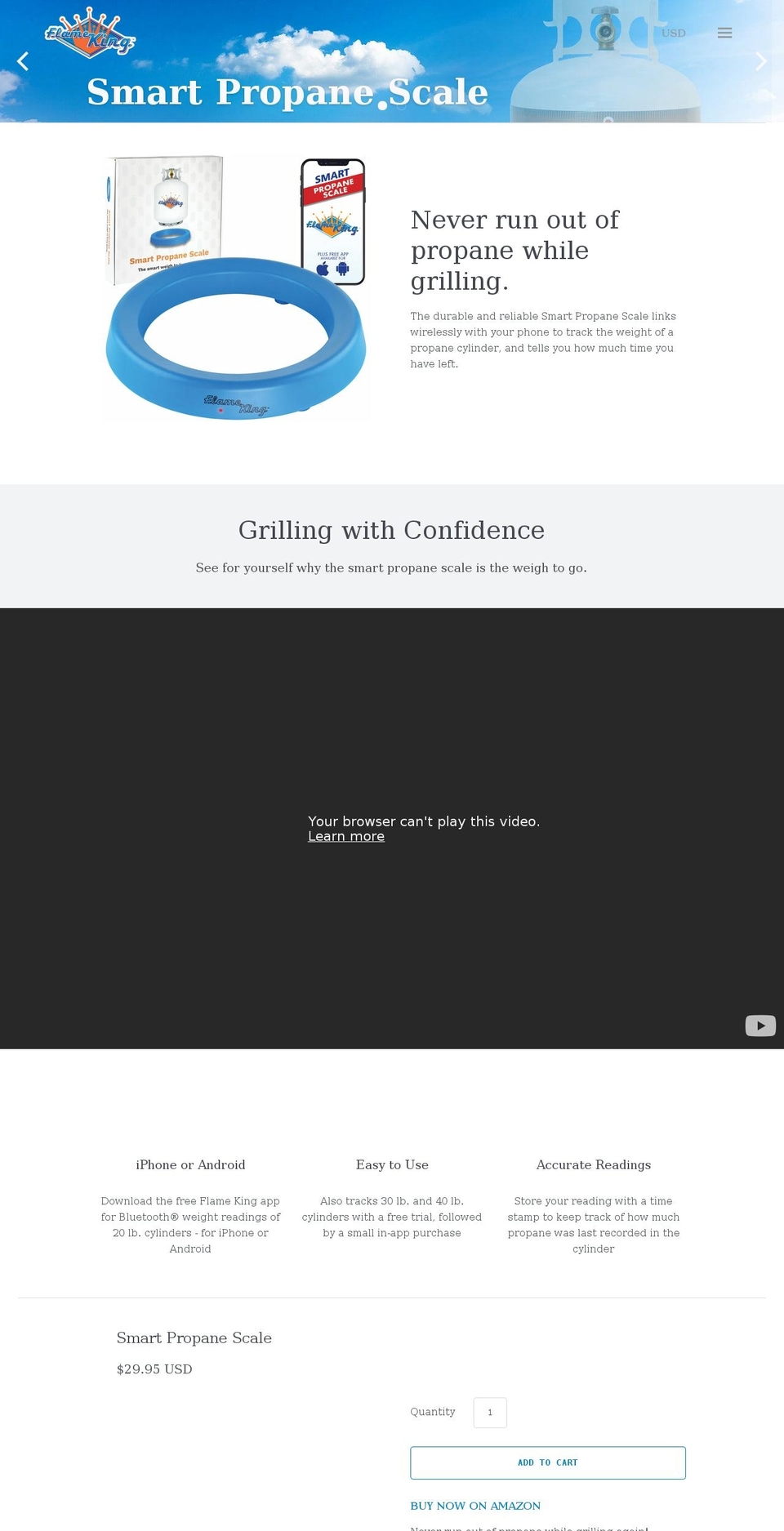 flame-king.myshopify.com shopify website screenshot