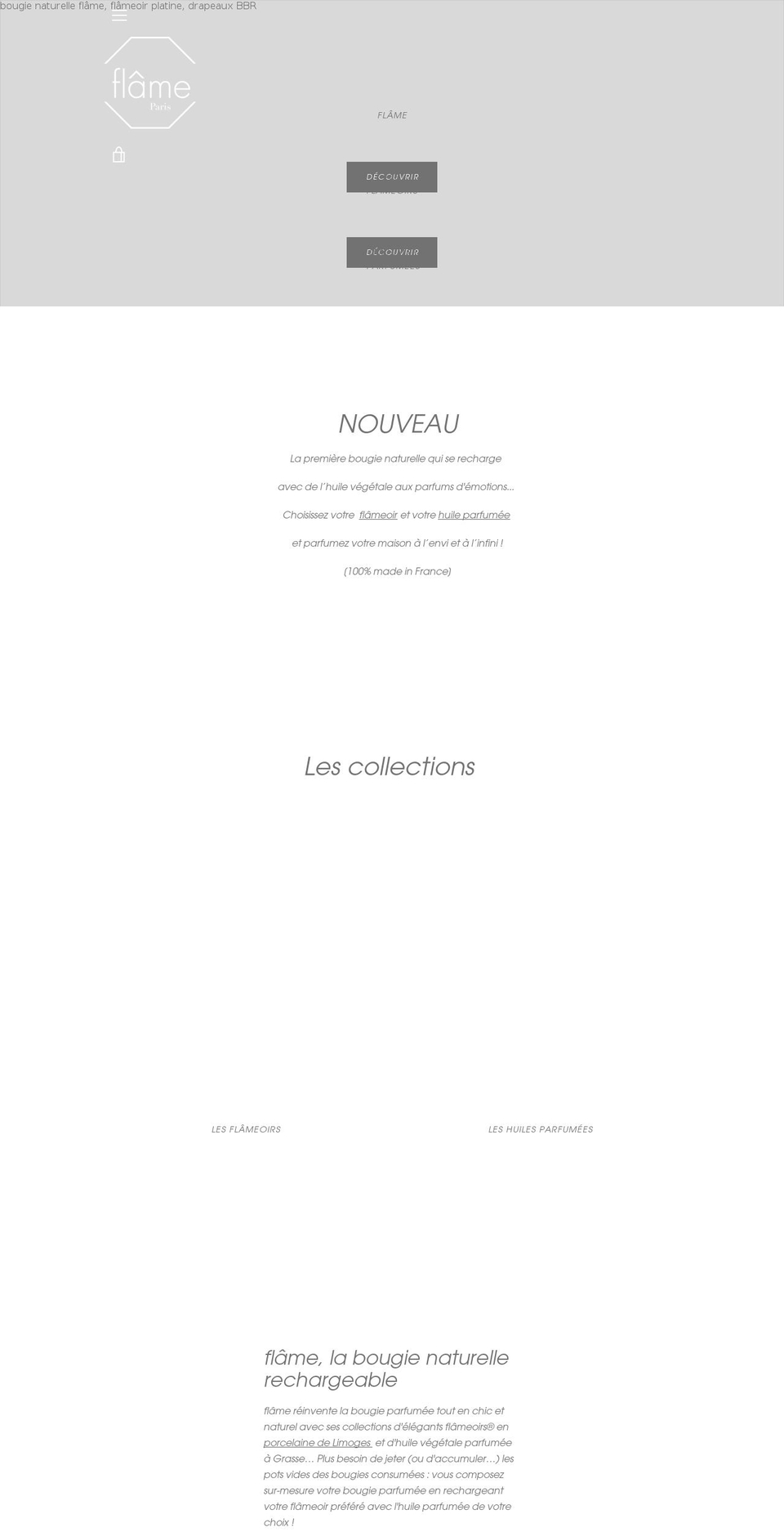 Narrative - New Shopify theme site example flame.paris