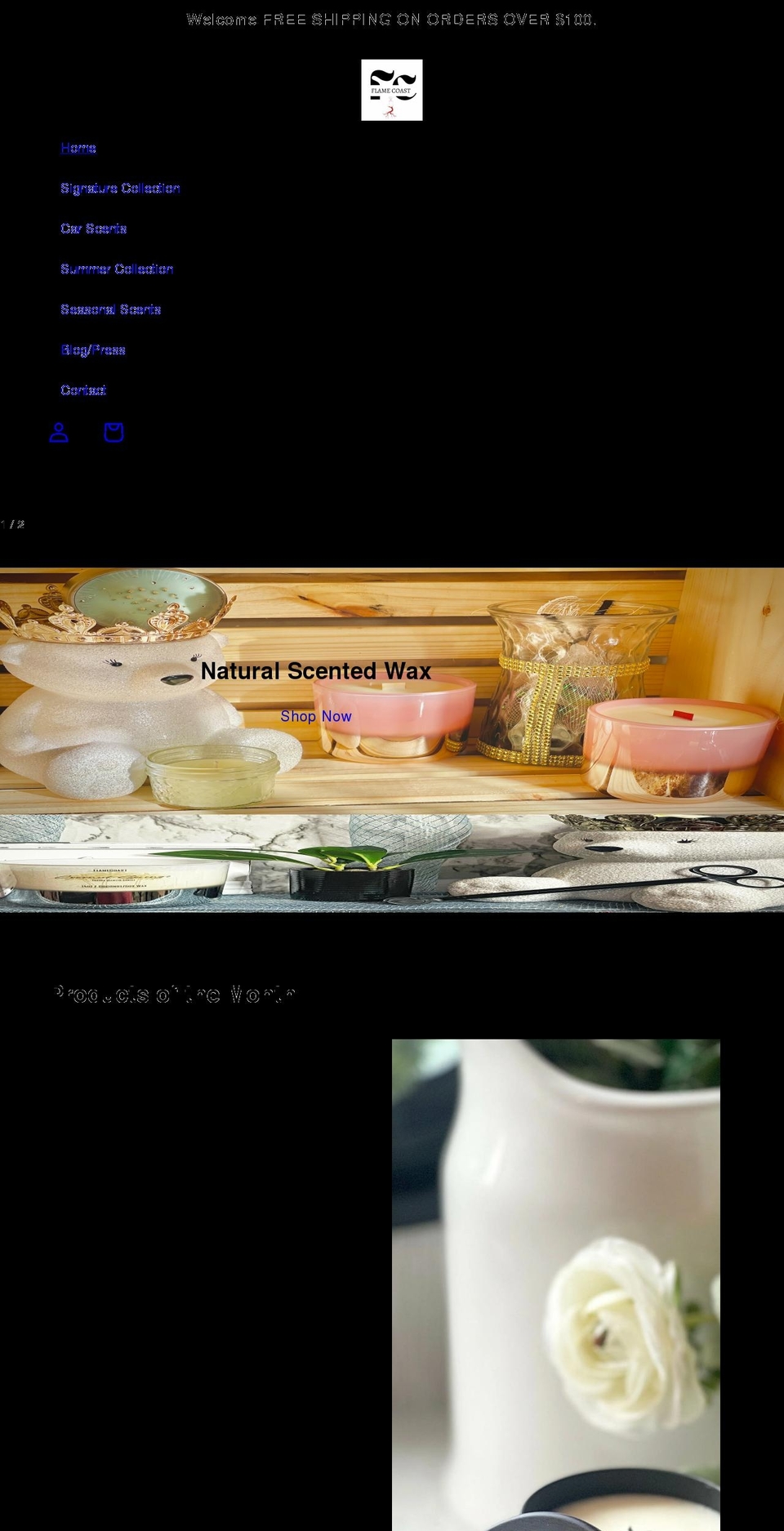 flamecoast.com shopify website screenshot