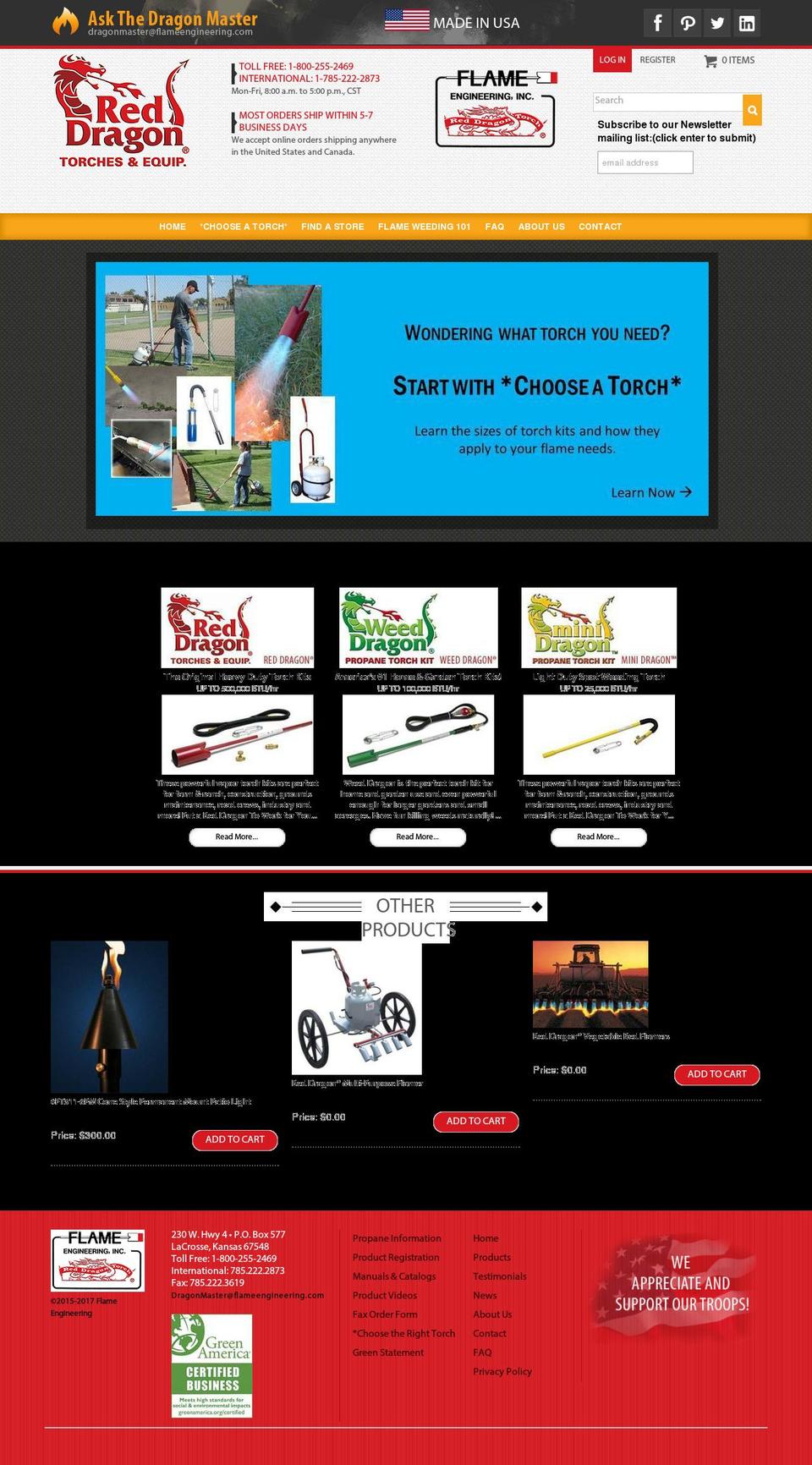 flameeng.com — Shopify storefront screenshot
