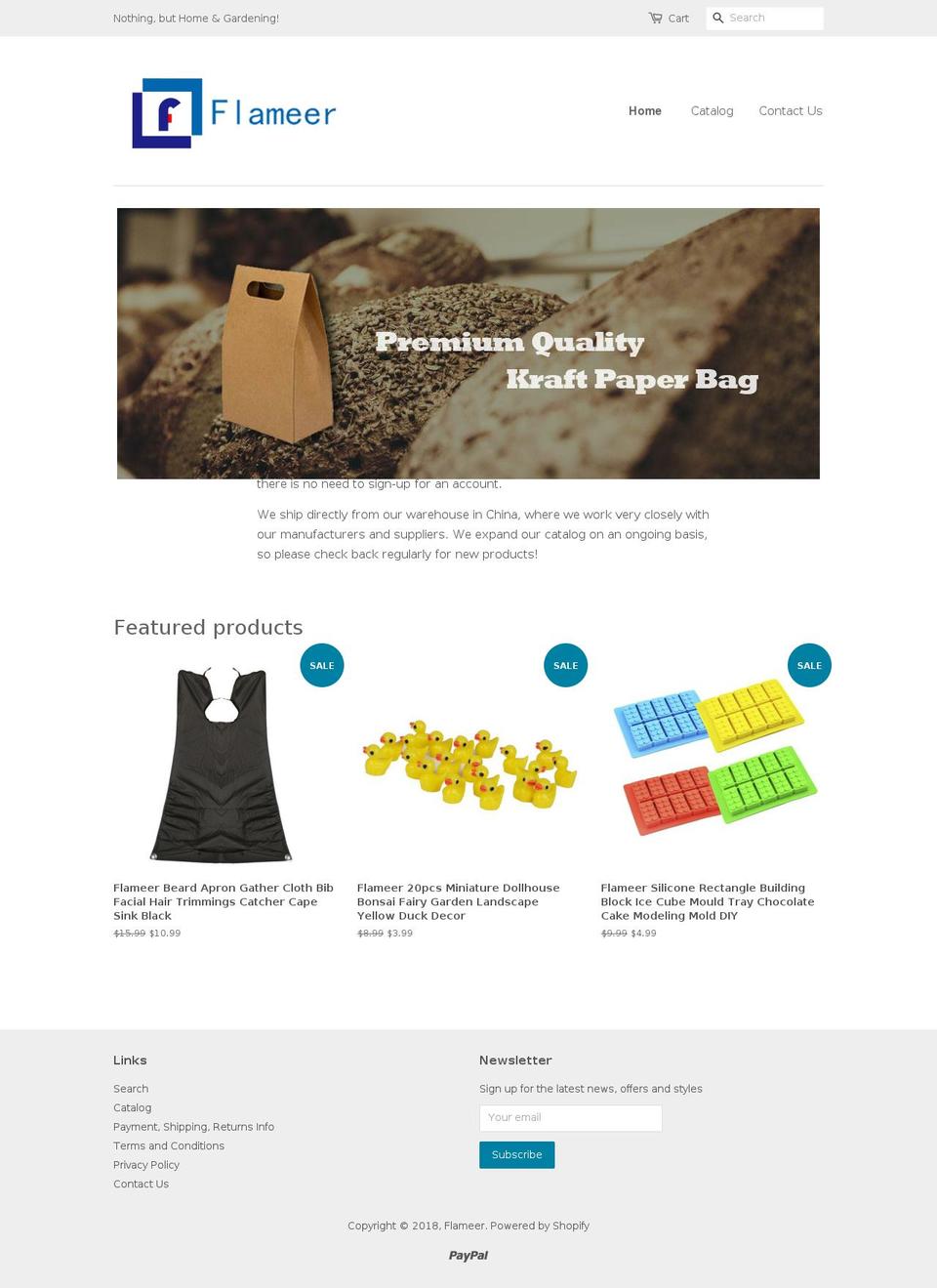 flameer.com — Shopify storefront screenshot