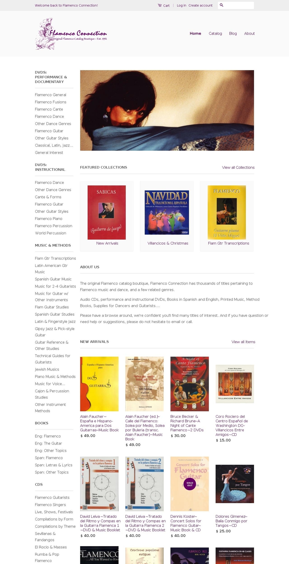 flamencoconnection.com shopify website screenshot