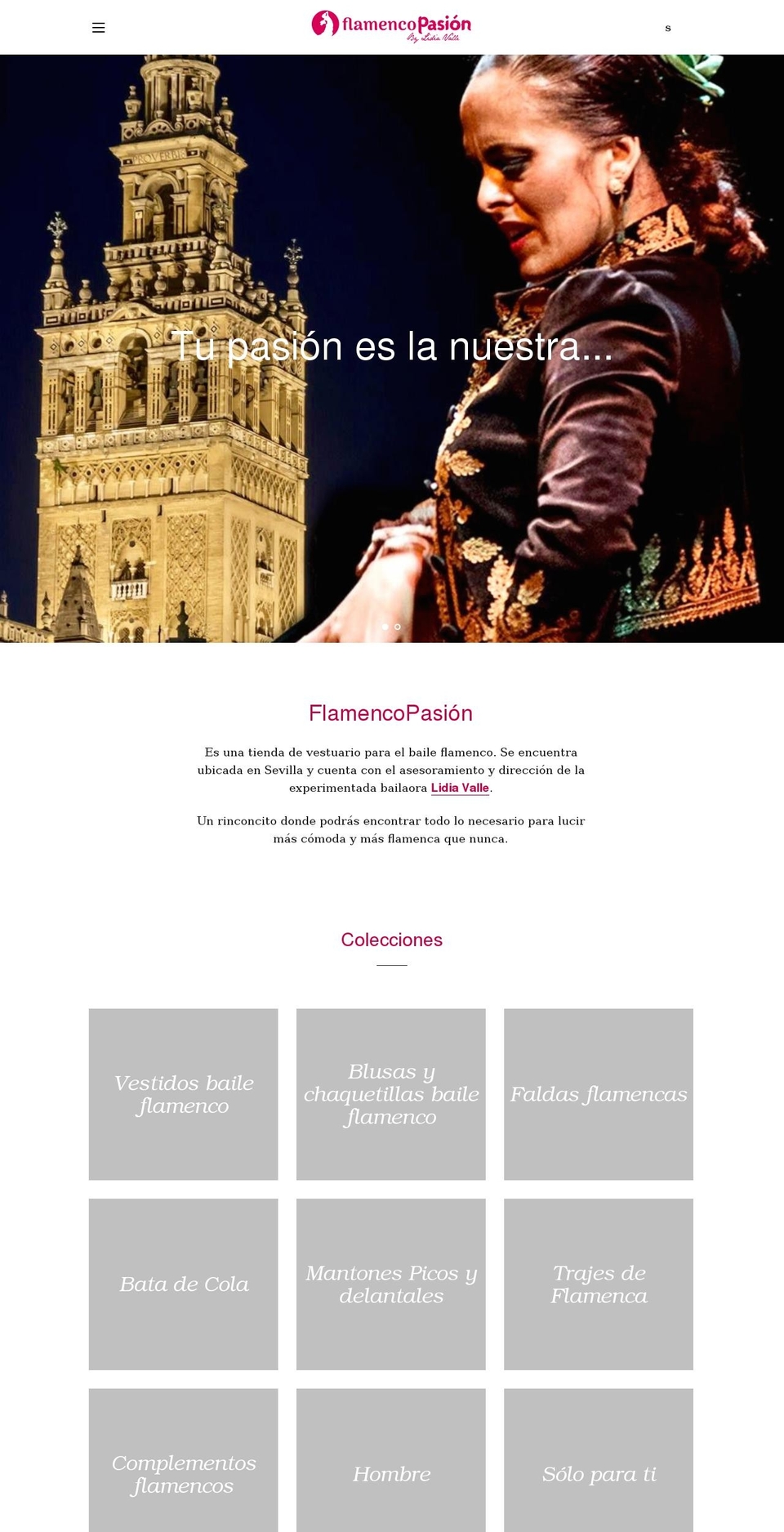 flamencopasionsevilla.com shopify website screenshot