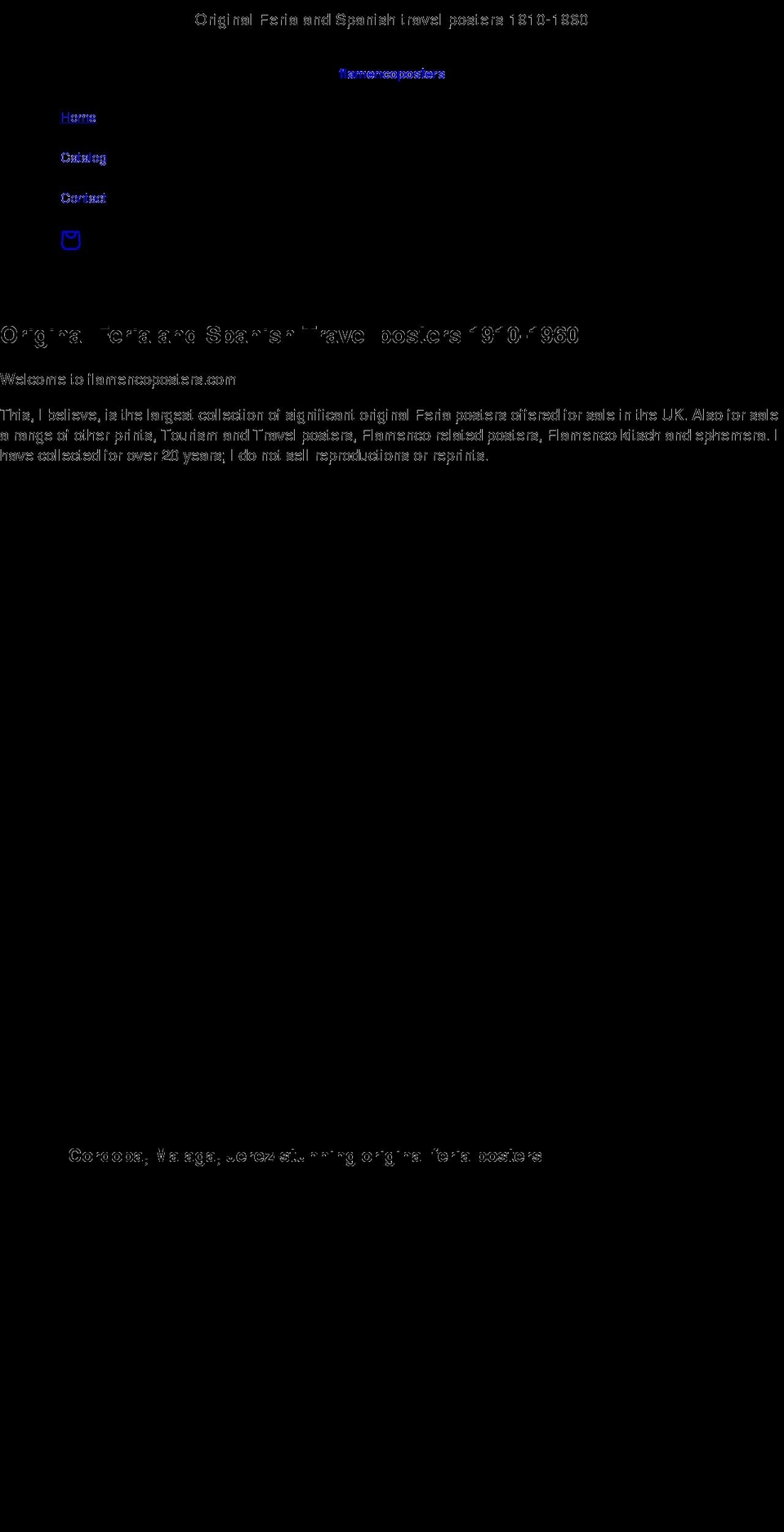 flamencoposters.com shopify website screenshot