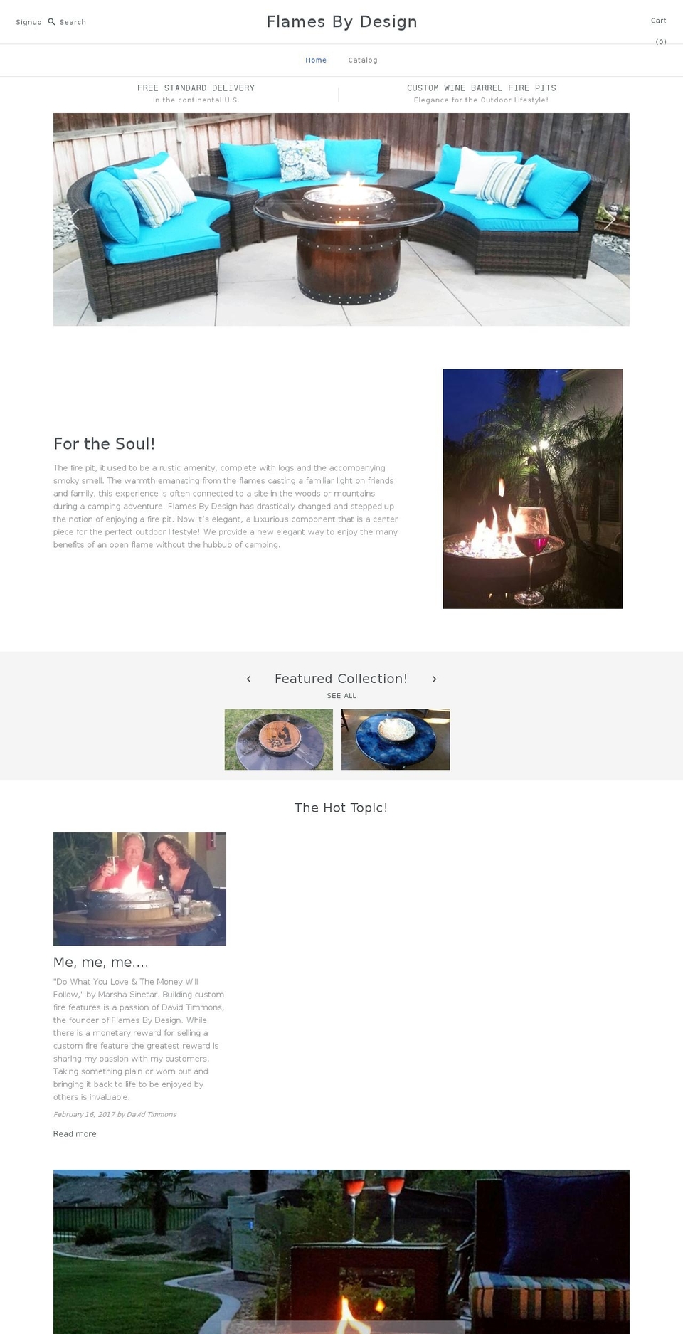 flamesbydesign.com shopify website screenshot