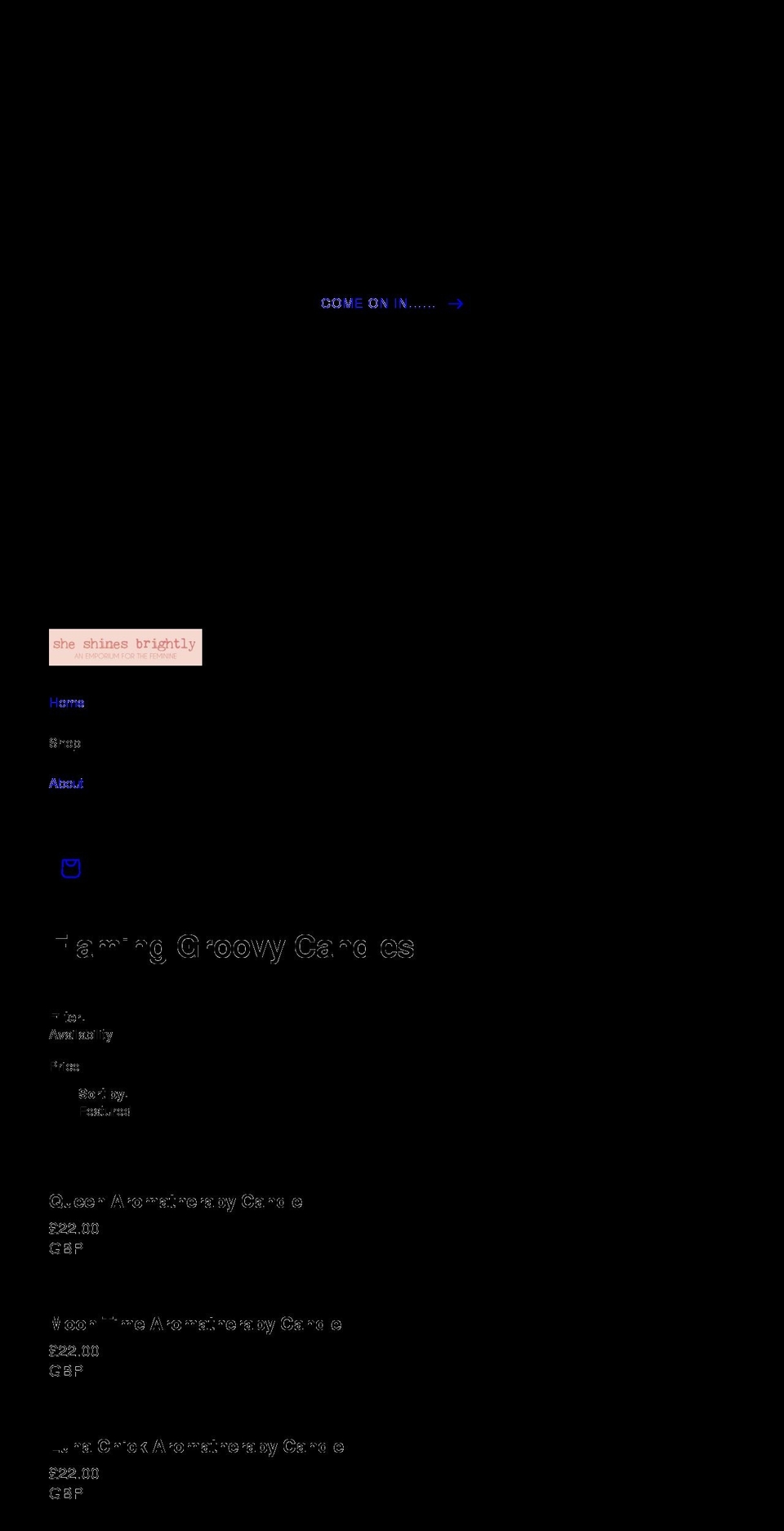 flaming-groovy.co.uk shopify website screenshot