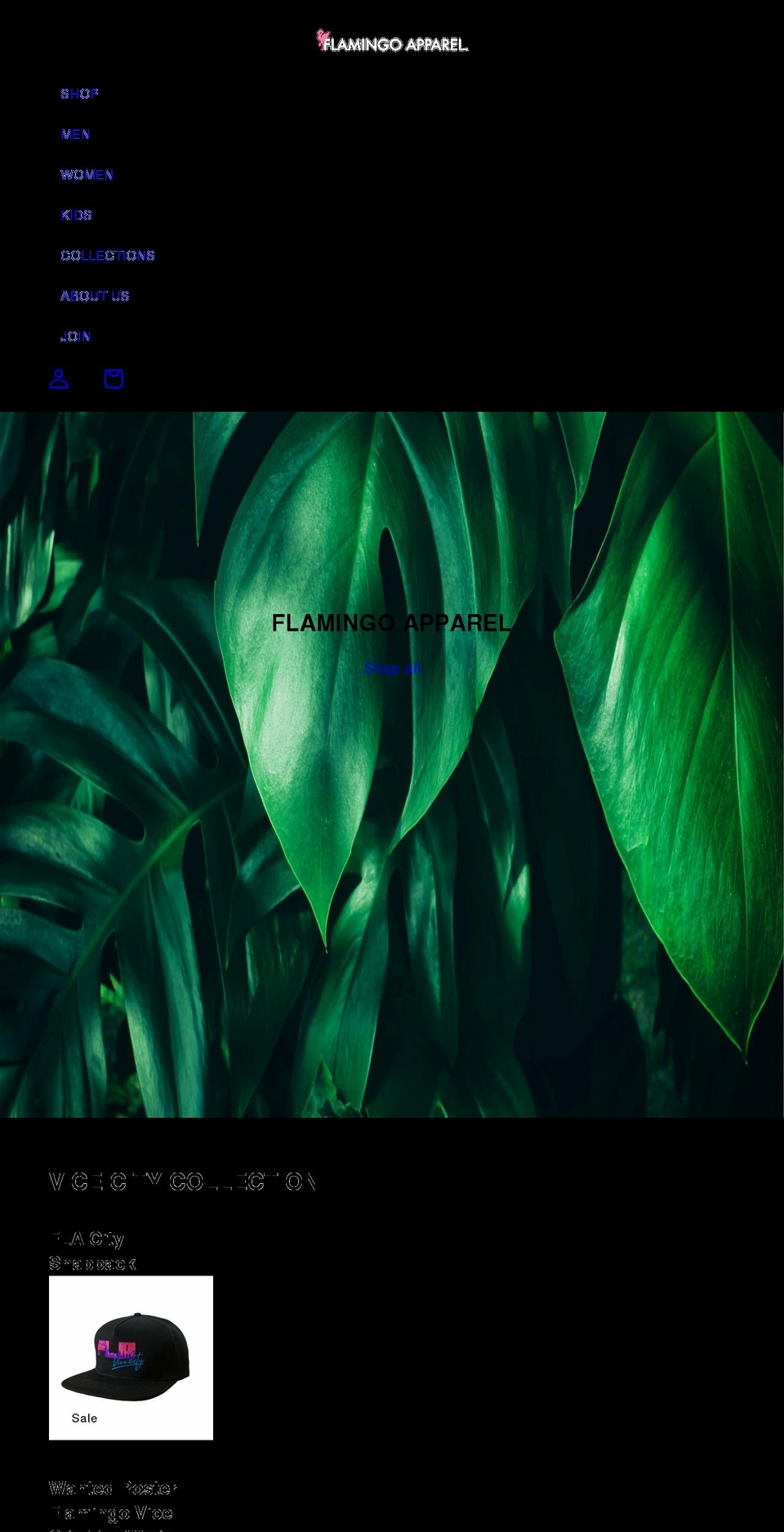 flamingo-apparel.com shopify website screenshot