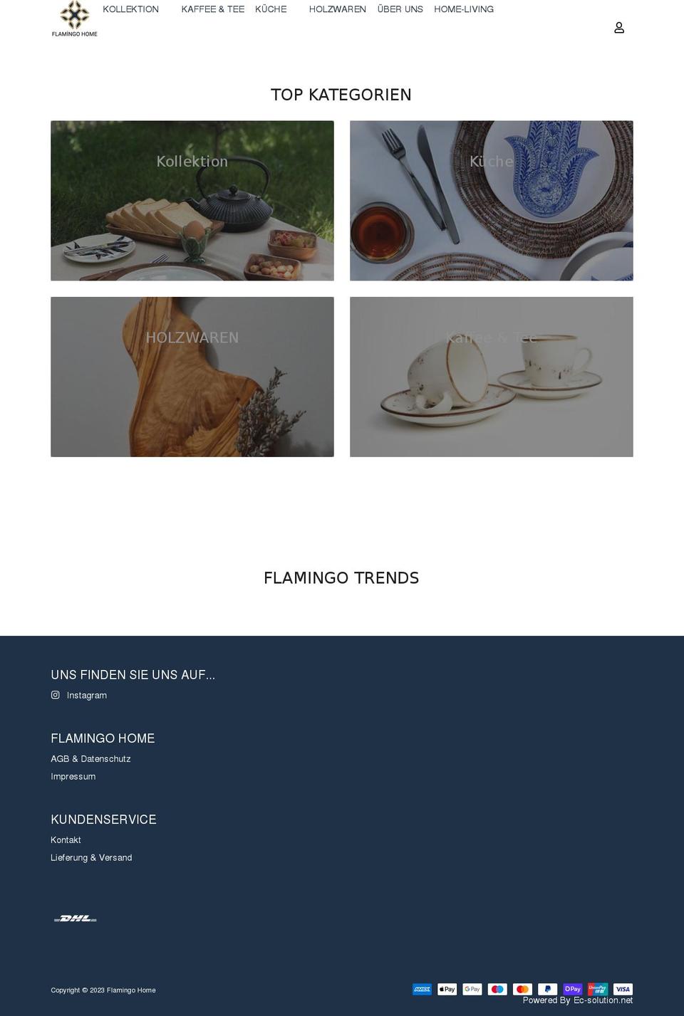 flamingo-home.de shopify website screenshot