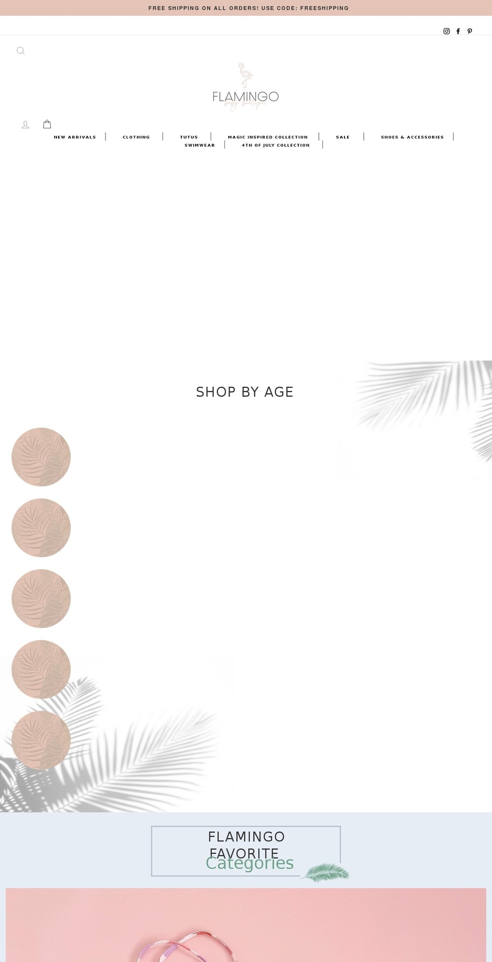 flamingobabyboutique.com shopify website screenshot
