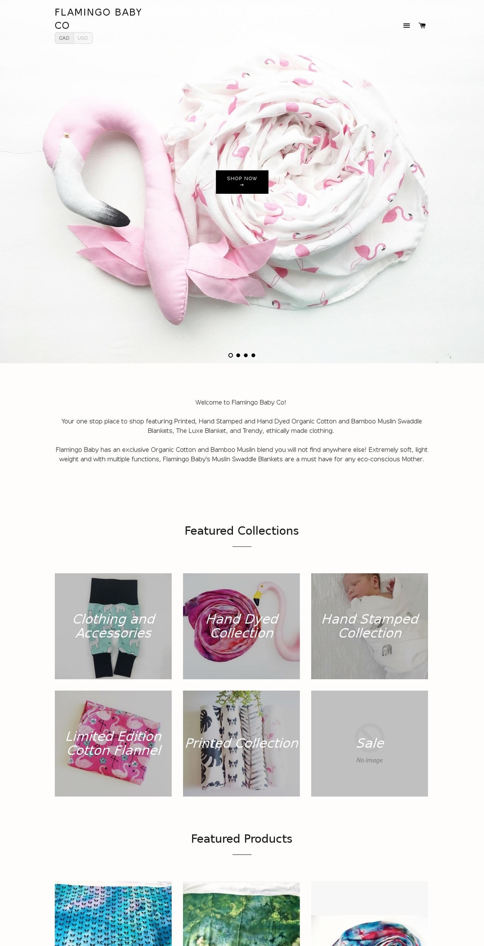 flamingobabyco.com shopify website screenshot