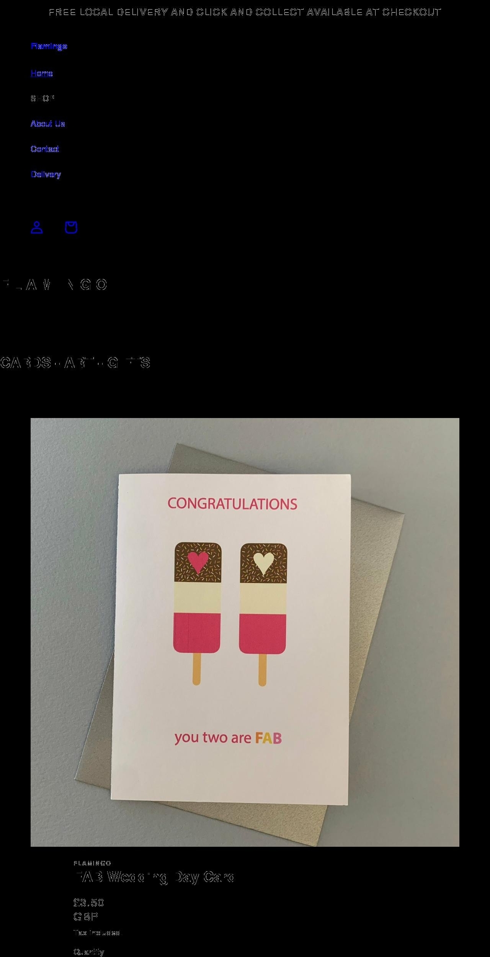 flamingobath.co.uk shopify website screenshot