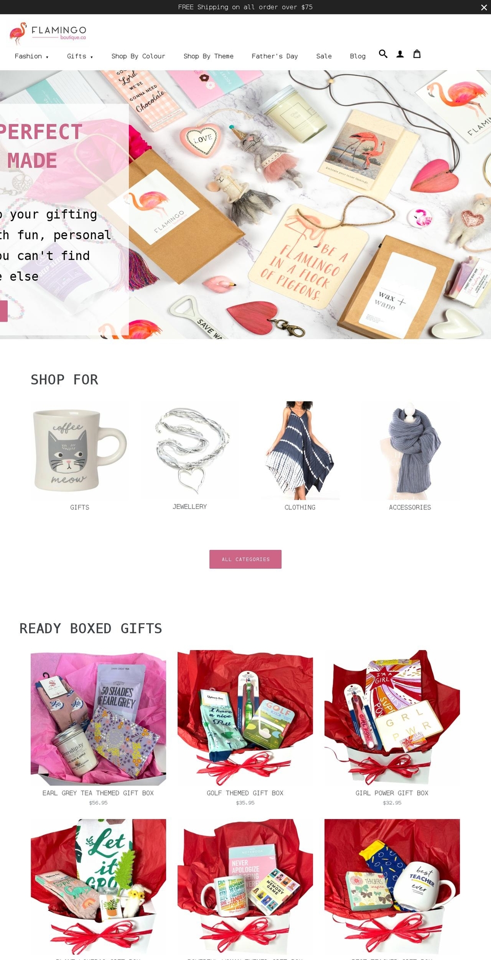 flamingoboutique.ca shopify website screenshot