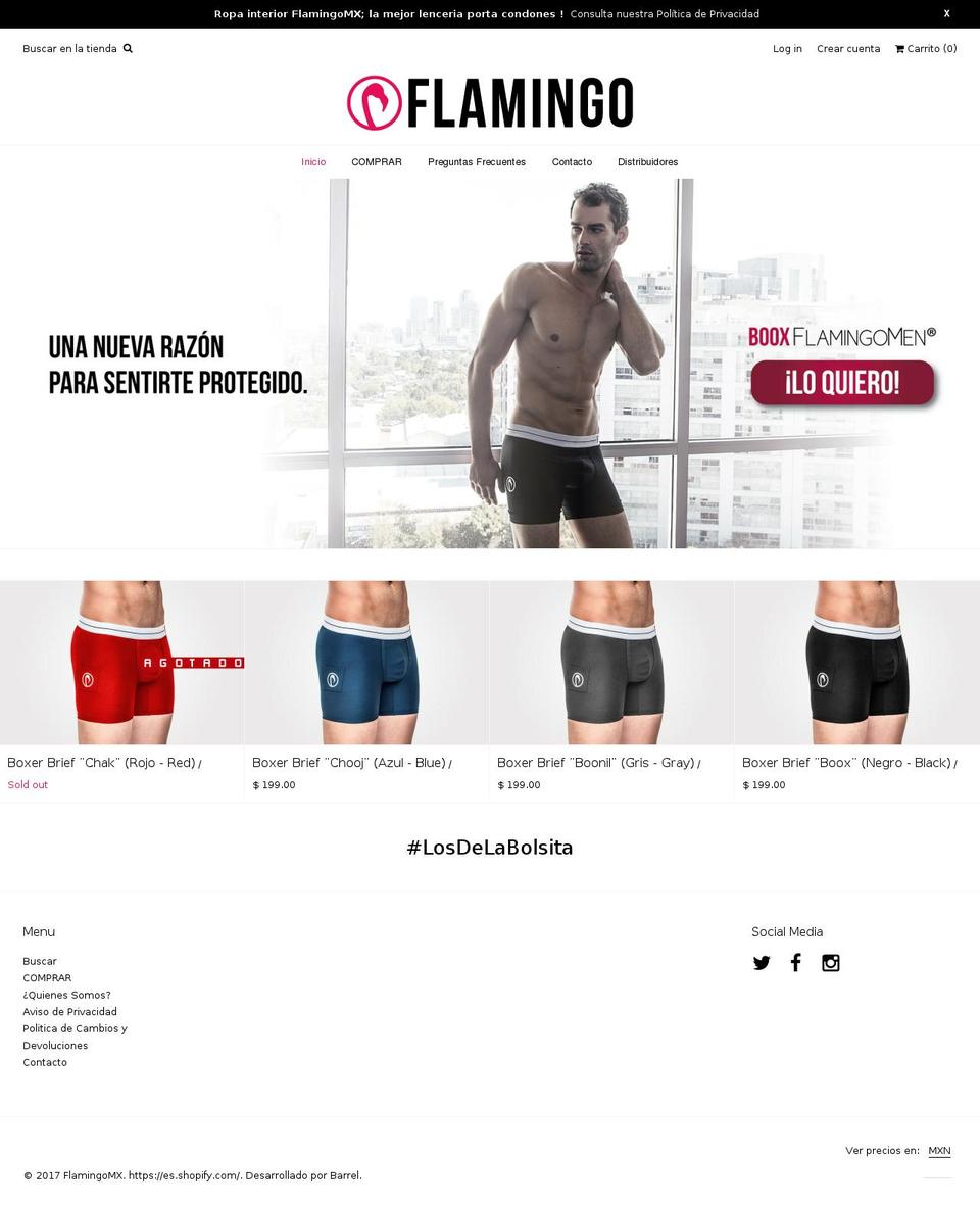 flamingomx.com shopify website screenshot