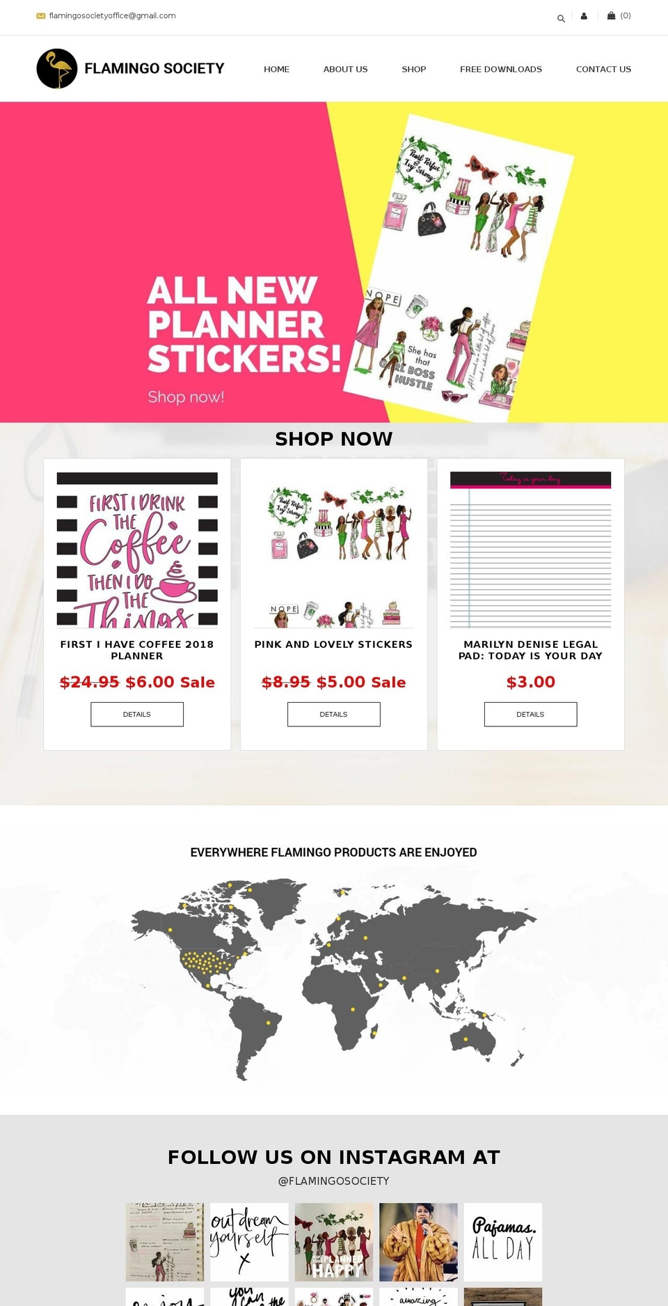 flamingosociety.com — Shopify storefront screenshot