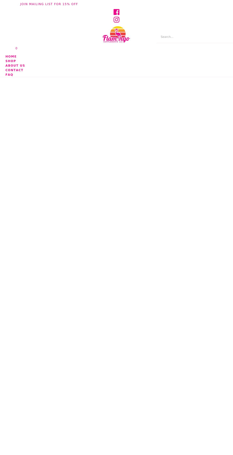 flamingosupplements.com shopify website screenshot