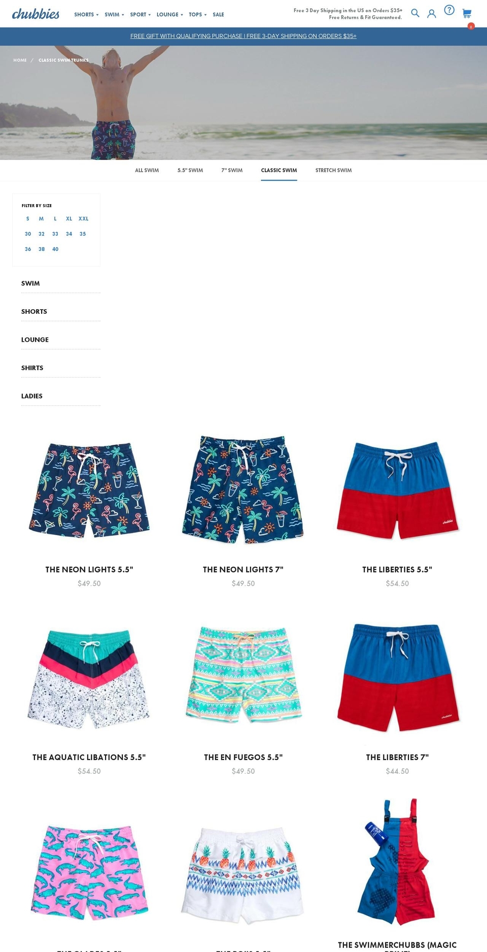 [Sunday messaging] DESKTOP | gift engine | 8.12.18 Shopify theme site example flamingoswimtrunks.com