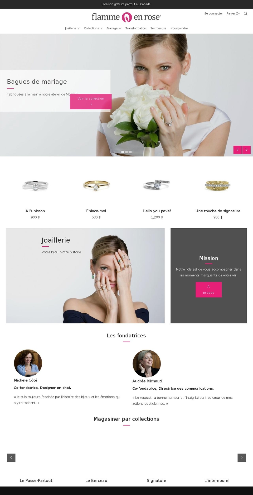 flammeenrose.com shopify website screenshot