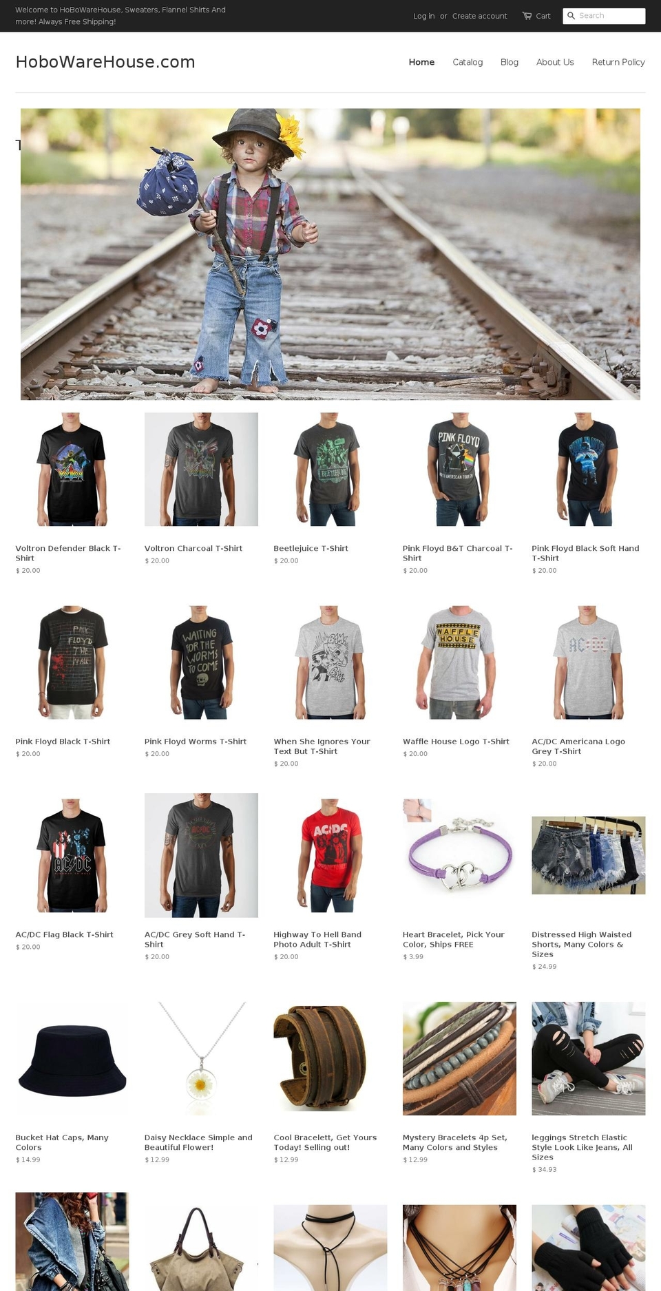flannelshirtsandsweaters.com — Shopify storefront screenshot